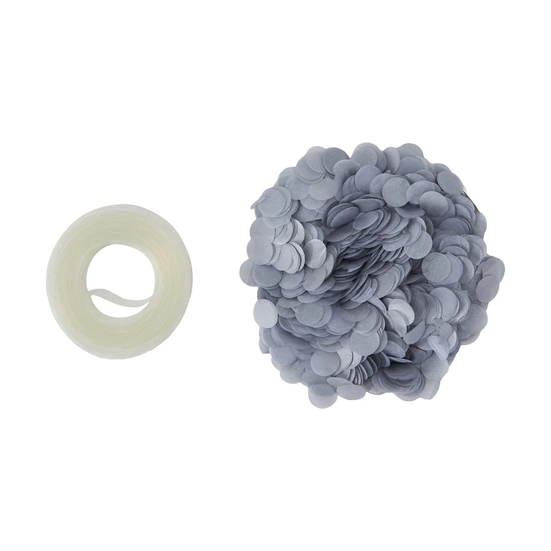 6 Silver Confetti Balloon Garland, 6 of 7