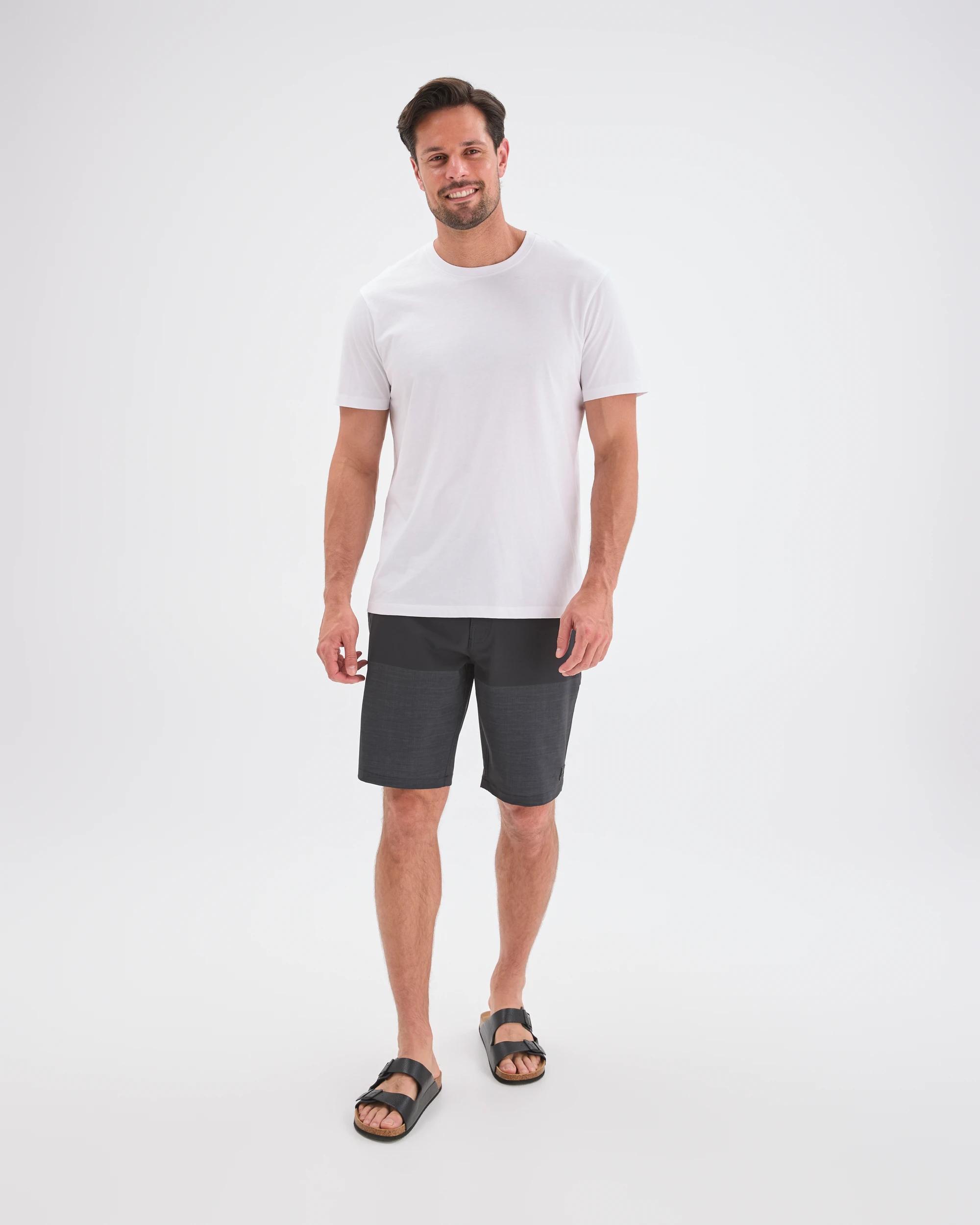 1 Target Man Contrast Panel Swim Boardshorts BLACK, 1 of 7