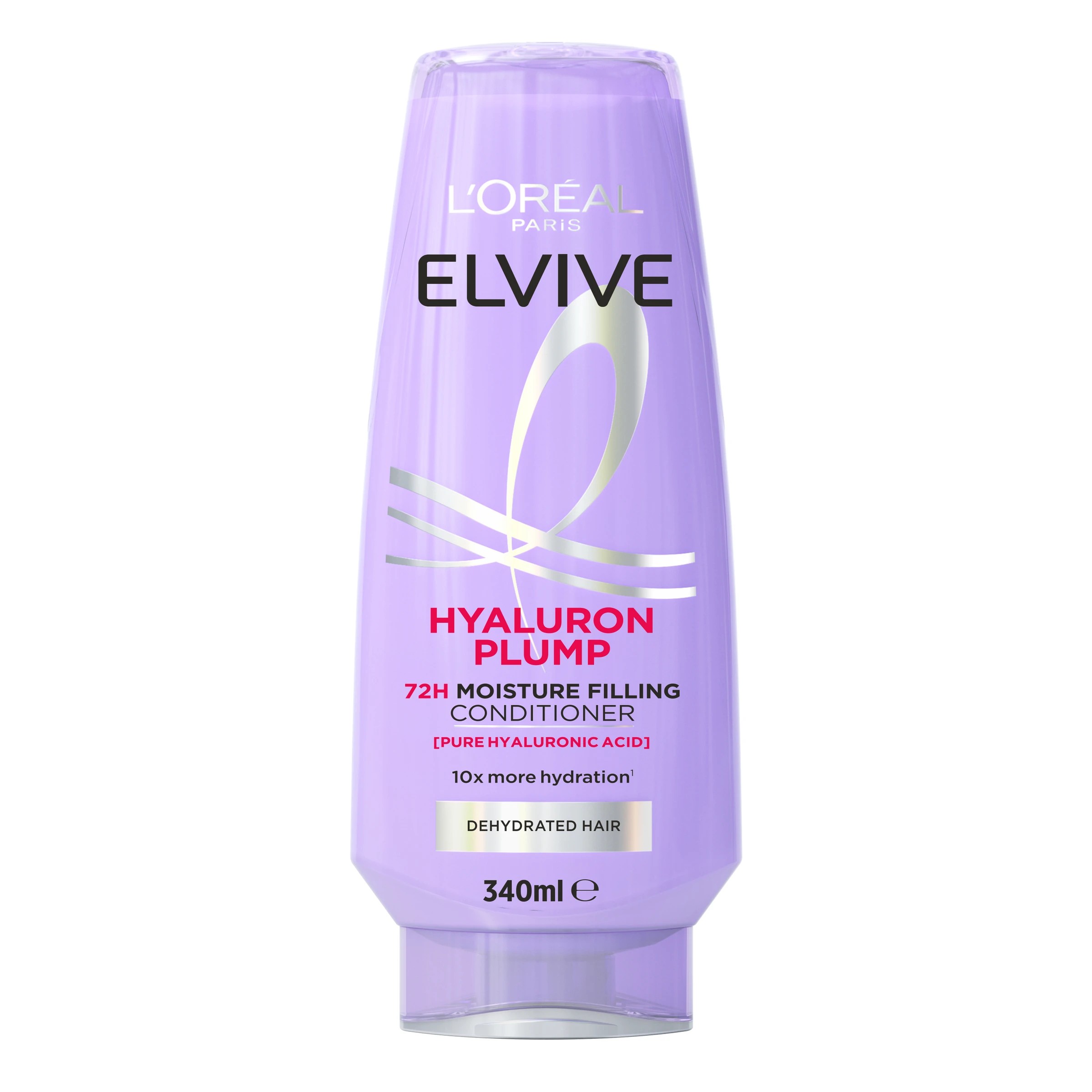 1 L'Oreal Paris Elvive Hyaluron Plump 72H Moisture Filling Conditioner 340ml - Pure Hyaluronic Acid, 1 of 6
