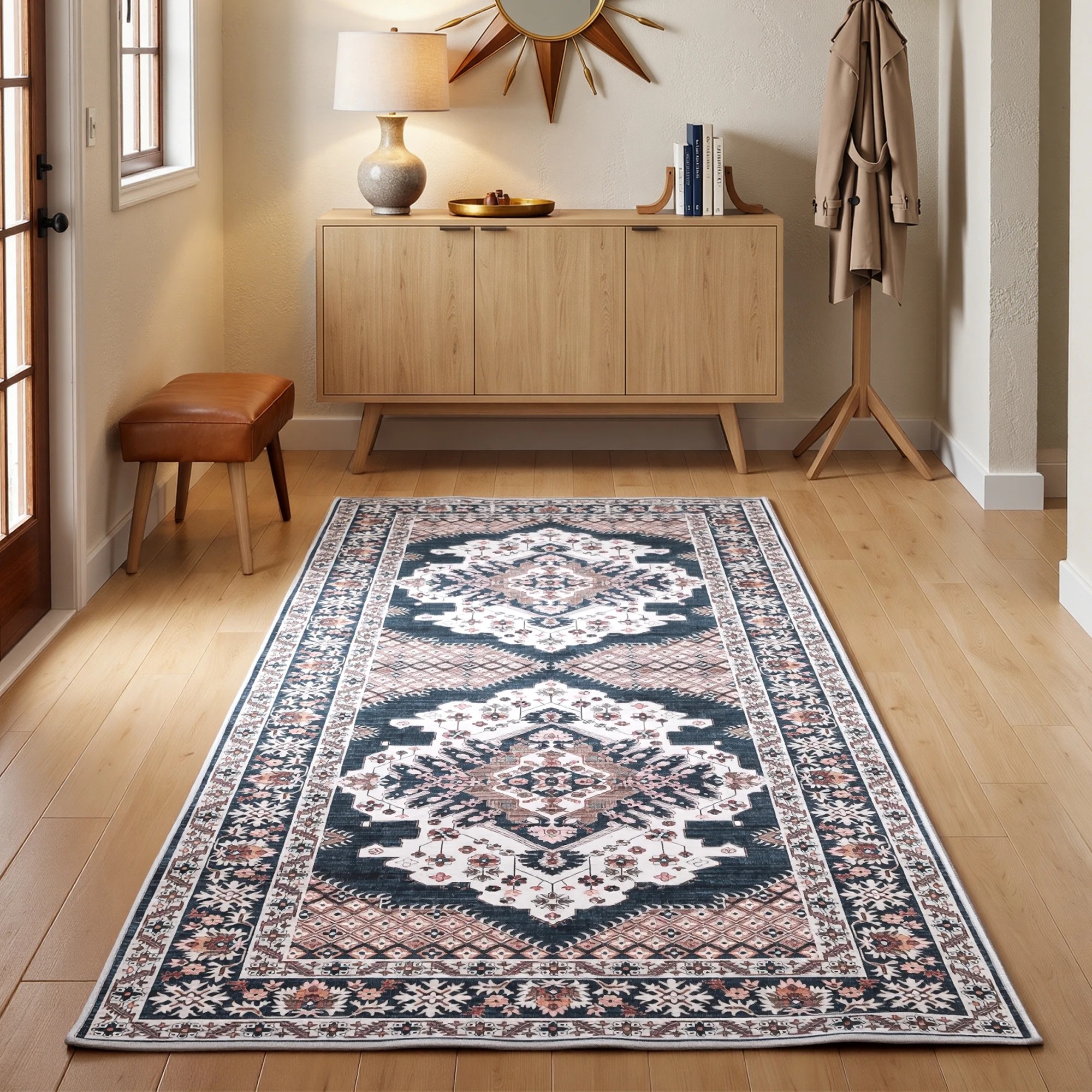 9 Artiss 80 x 180 cm Hallway Runner Rugs for Living Room 0.5cm Boho Decor - Blue, 9 of 10