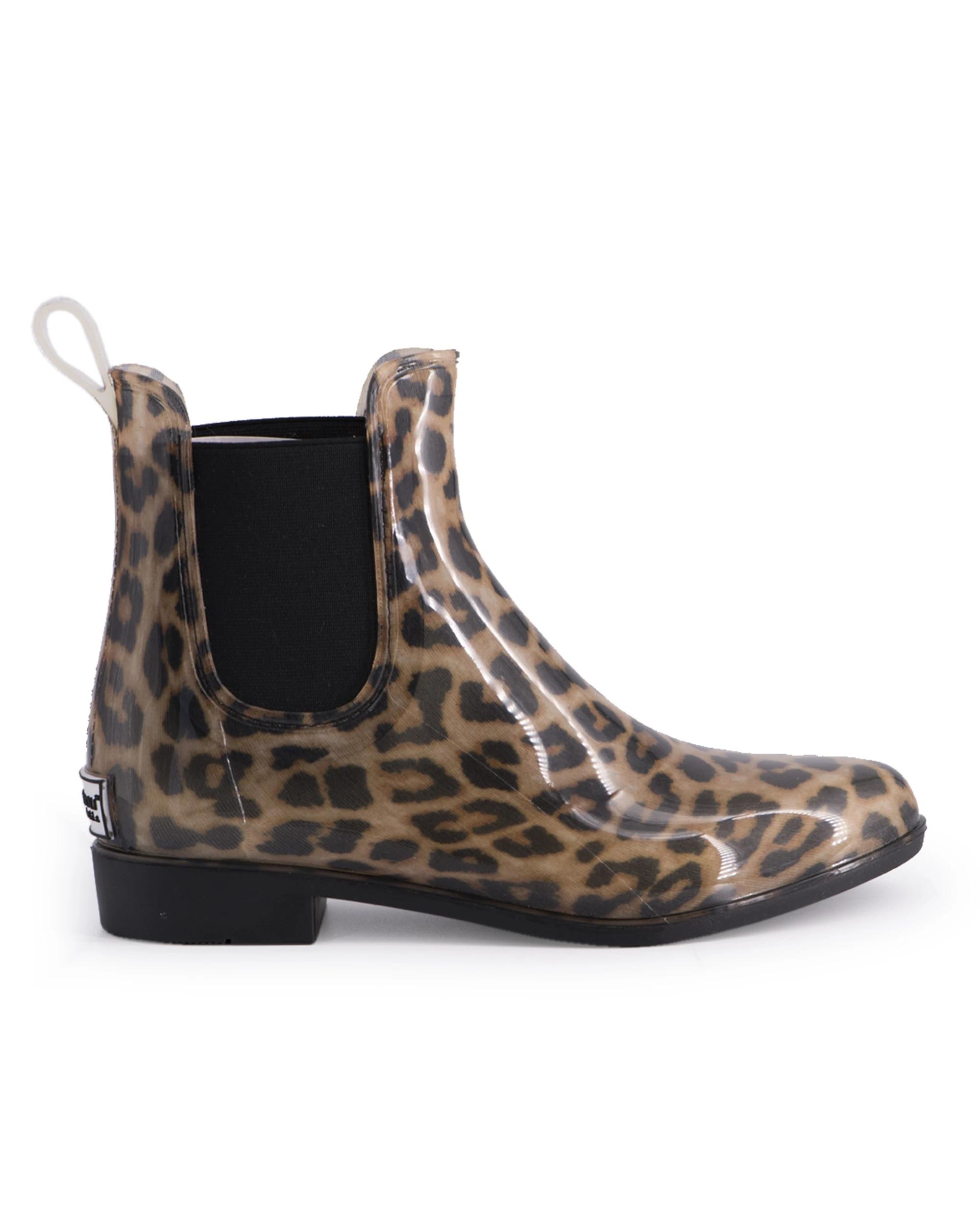 6 Aus Wooli Womens Rainboots With Free Sheepskin Insole LEOPARD, 6 of 7