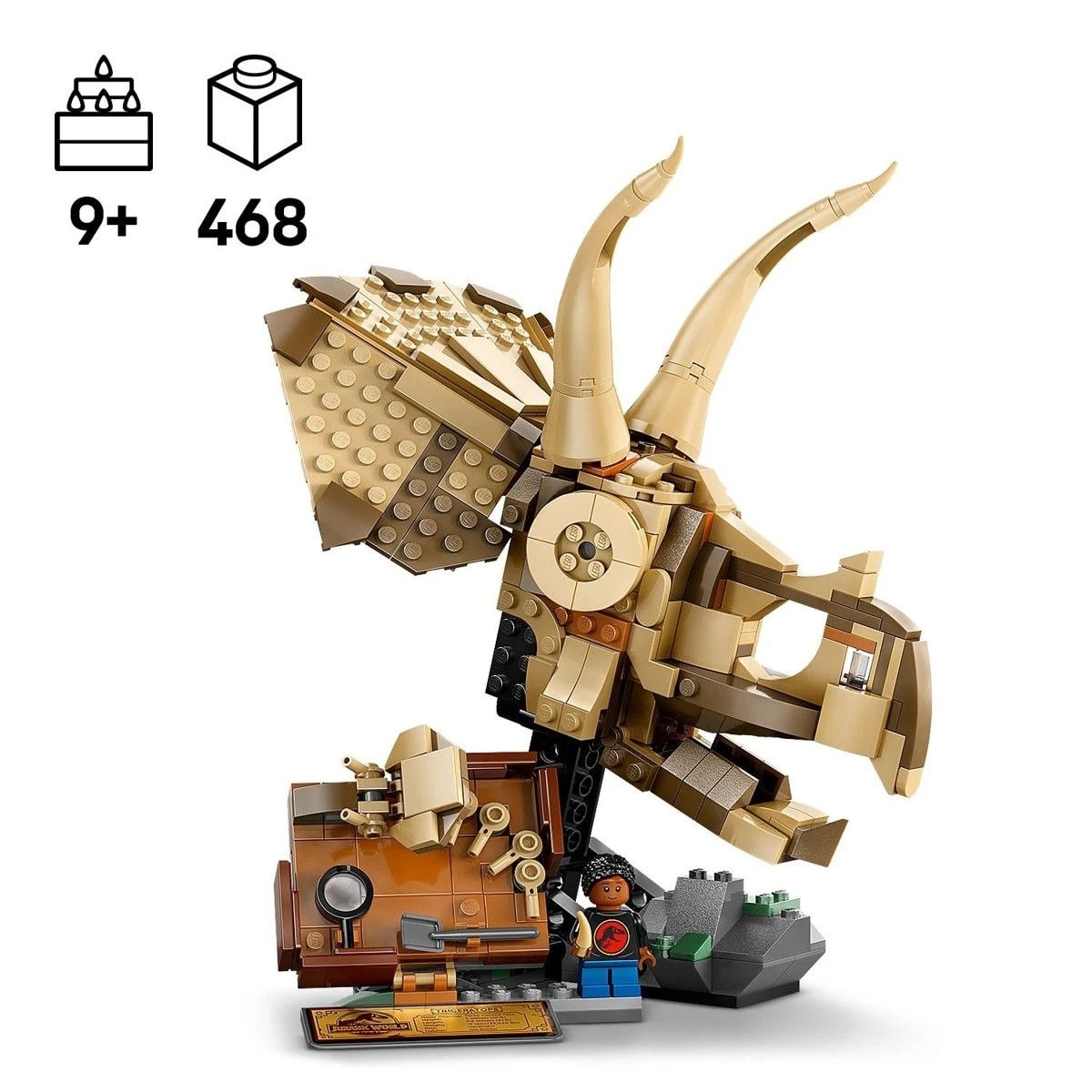 4 LEGO Jurassic World Dinosaur Fossils: Triceratops Skull 76969, 4 of 10