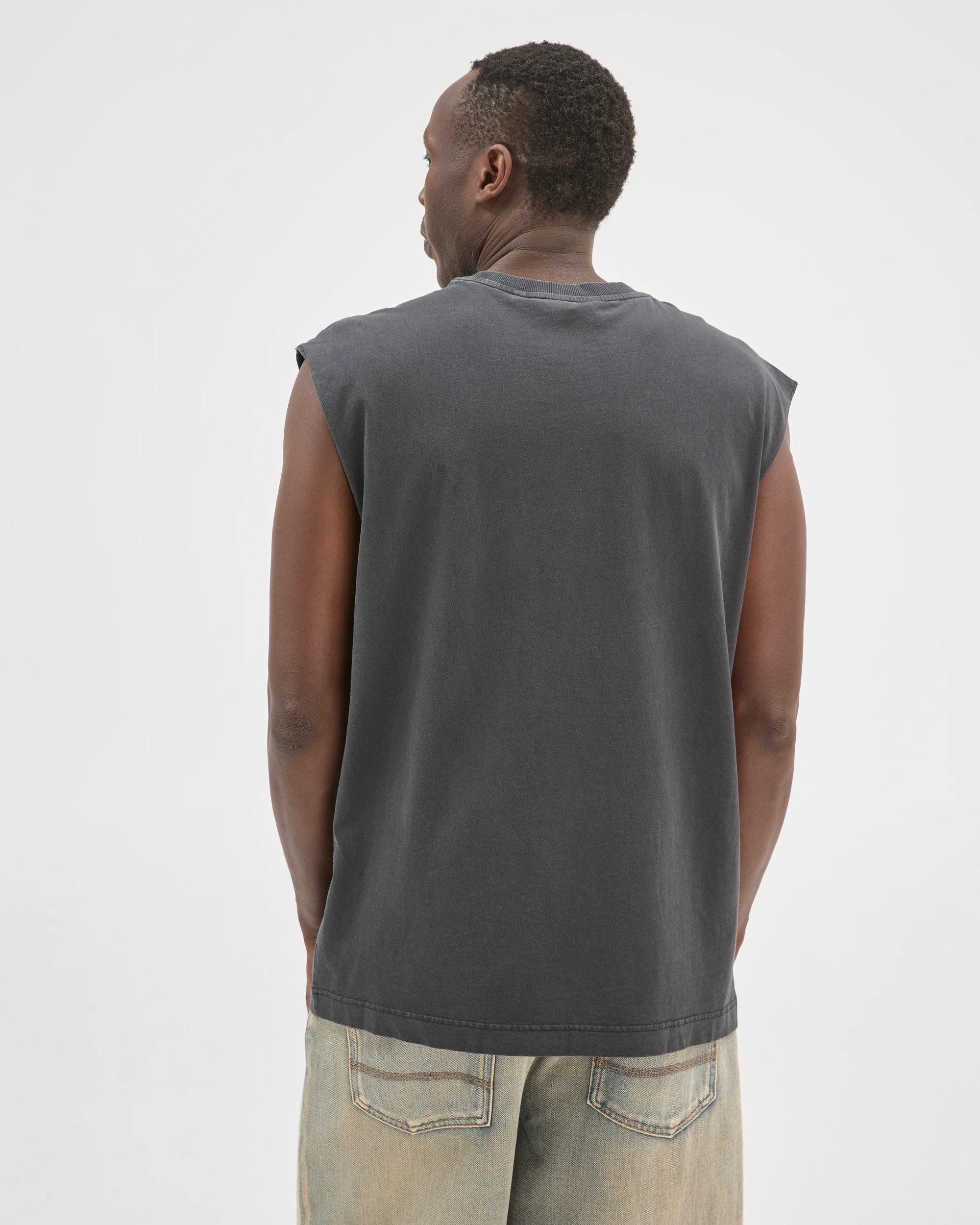 8 Commons Australian Cotton Heavyweight Muscle Tank Top WASHED BLACK, 8 of 8
