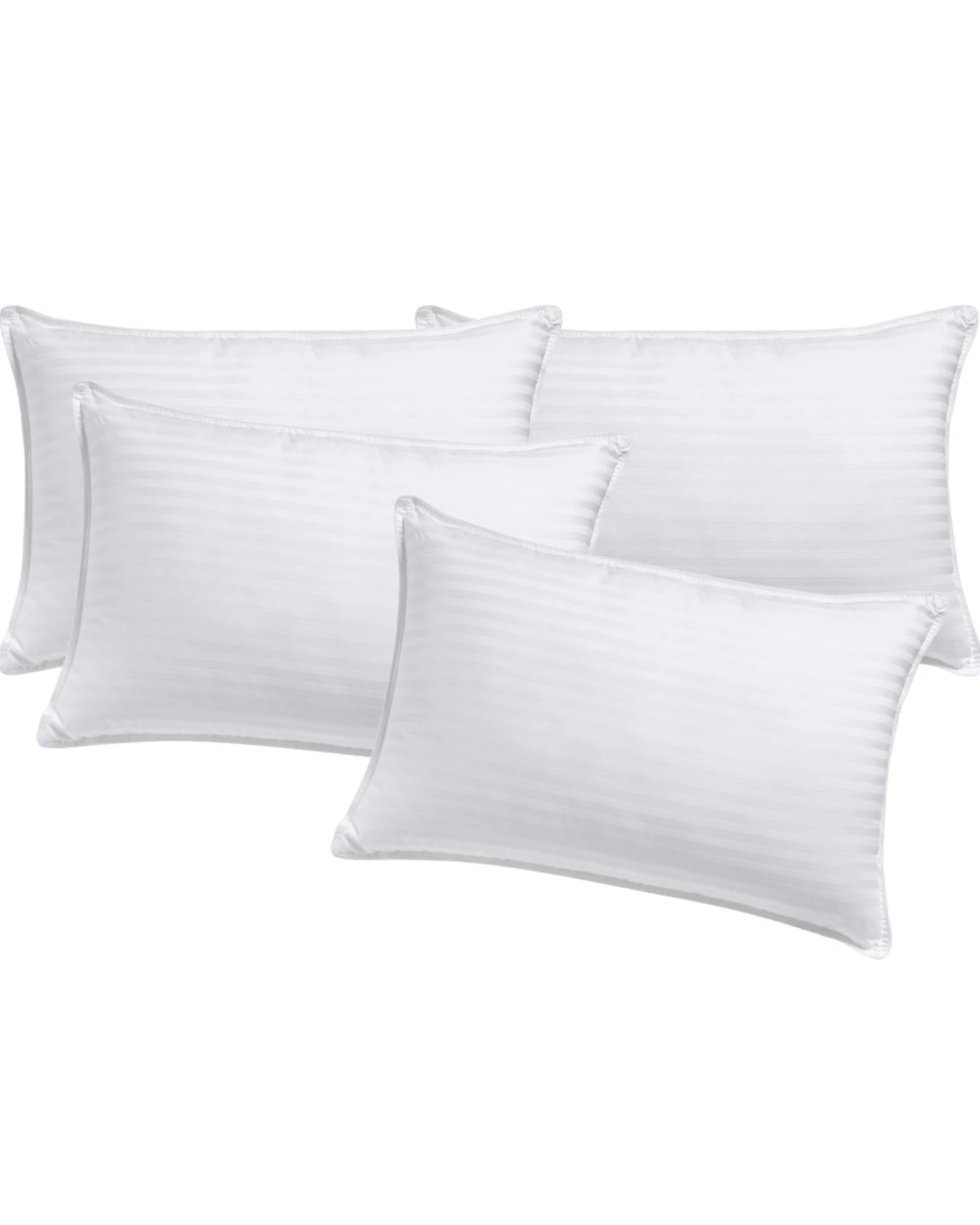 3 Dreamaker Hotel Collection Cotton Sateen Cover Microfibre Standard Pillow Four Pack - White, 3 of 6