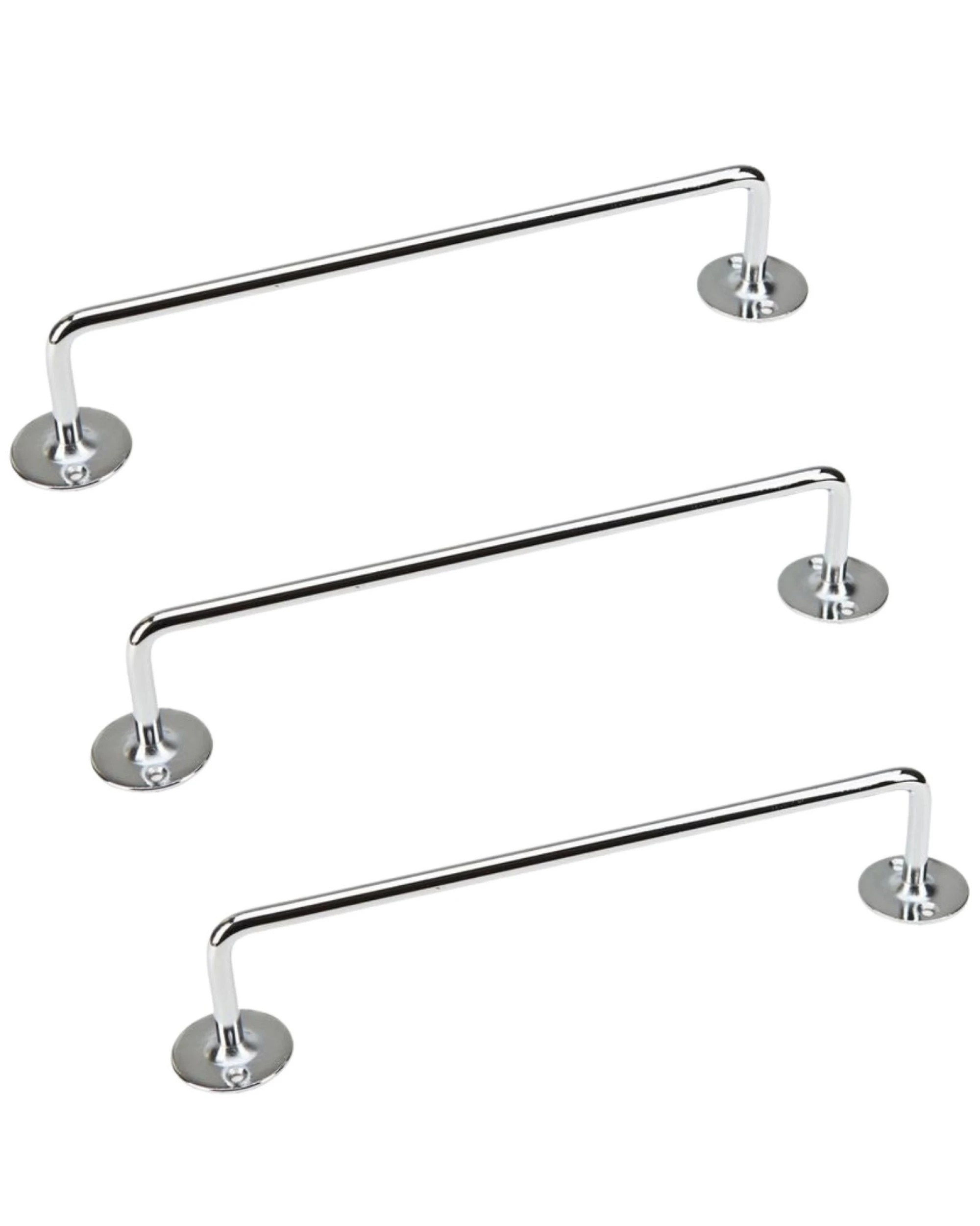 1 BR Home 3 Pack Tea Towel Rail Stainless Steel Holder Rack 460mm, 1 of 2