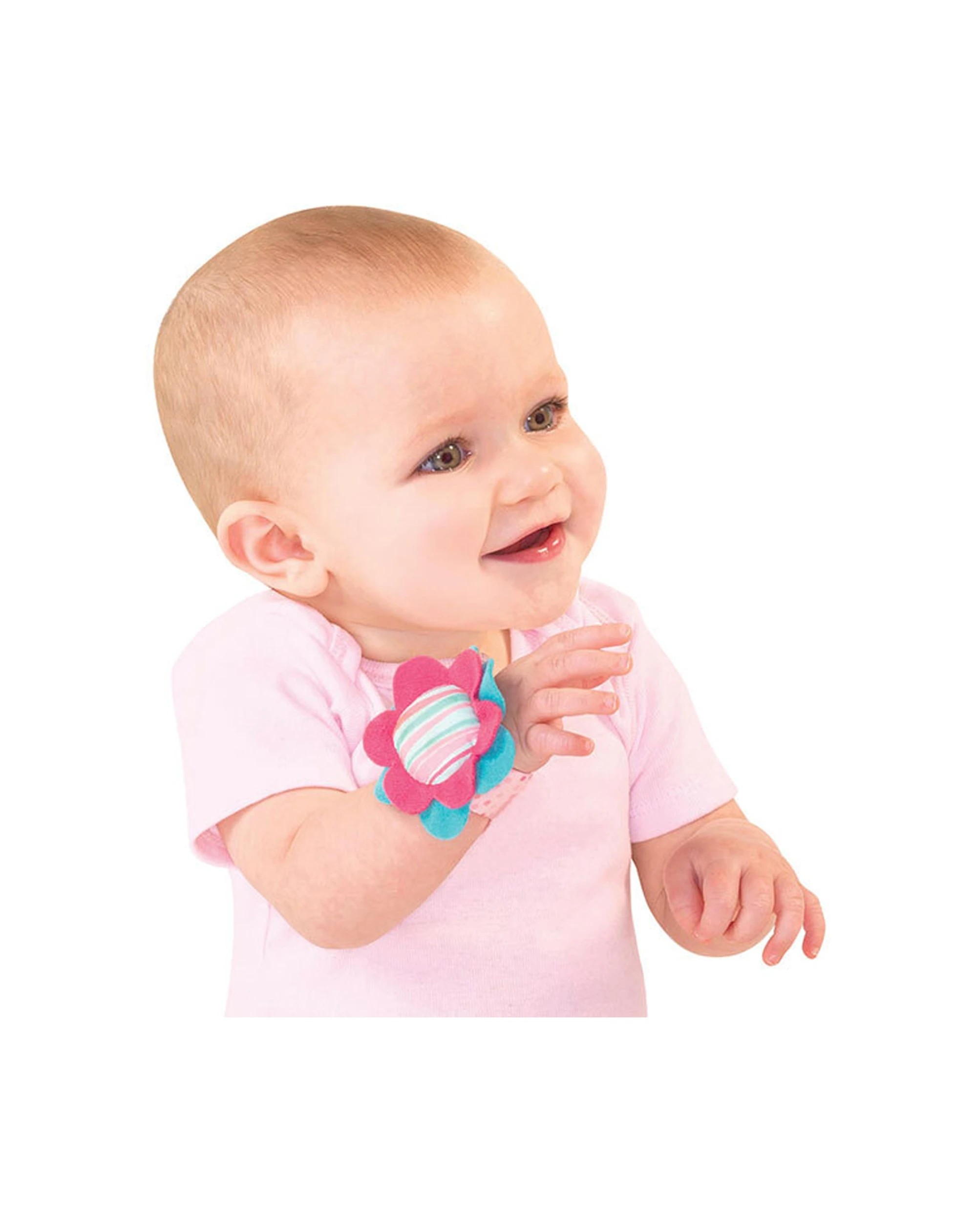 3 Bright Starts Rattle Me Bracelets 2 Pack Sensory Crinkle 0 Months Secure Fit - Multi, 3 of 3