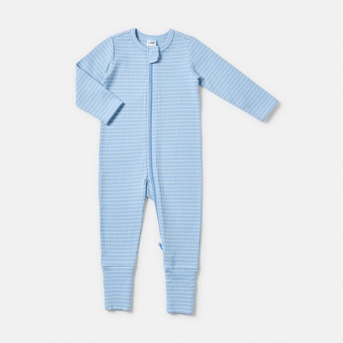 1 Rib Turn Cuff Coverall BLUE STRIPES, 1 of 3