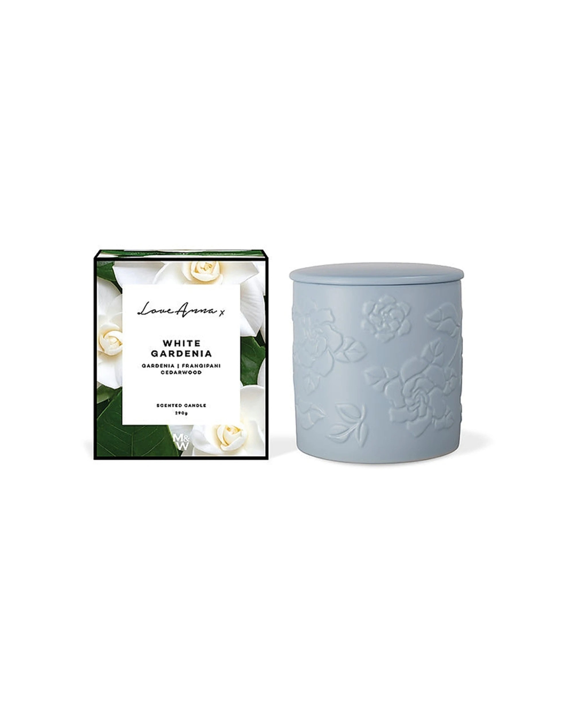 1 Love Anna x Botanika Scented Fragrance Candle Gardenia 290g 30 Hour Burn - Blue, 1 of 1