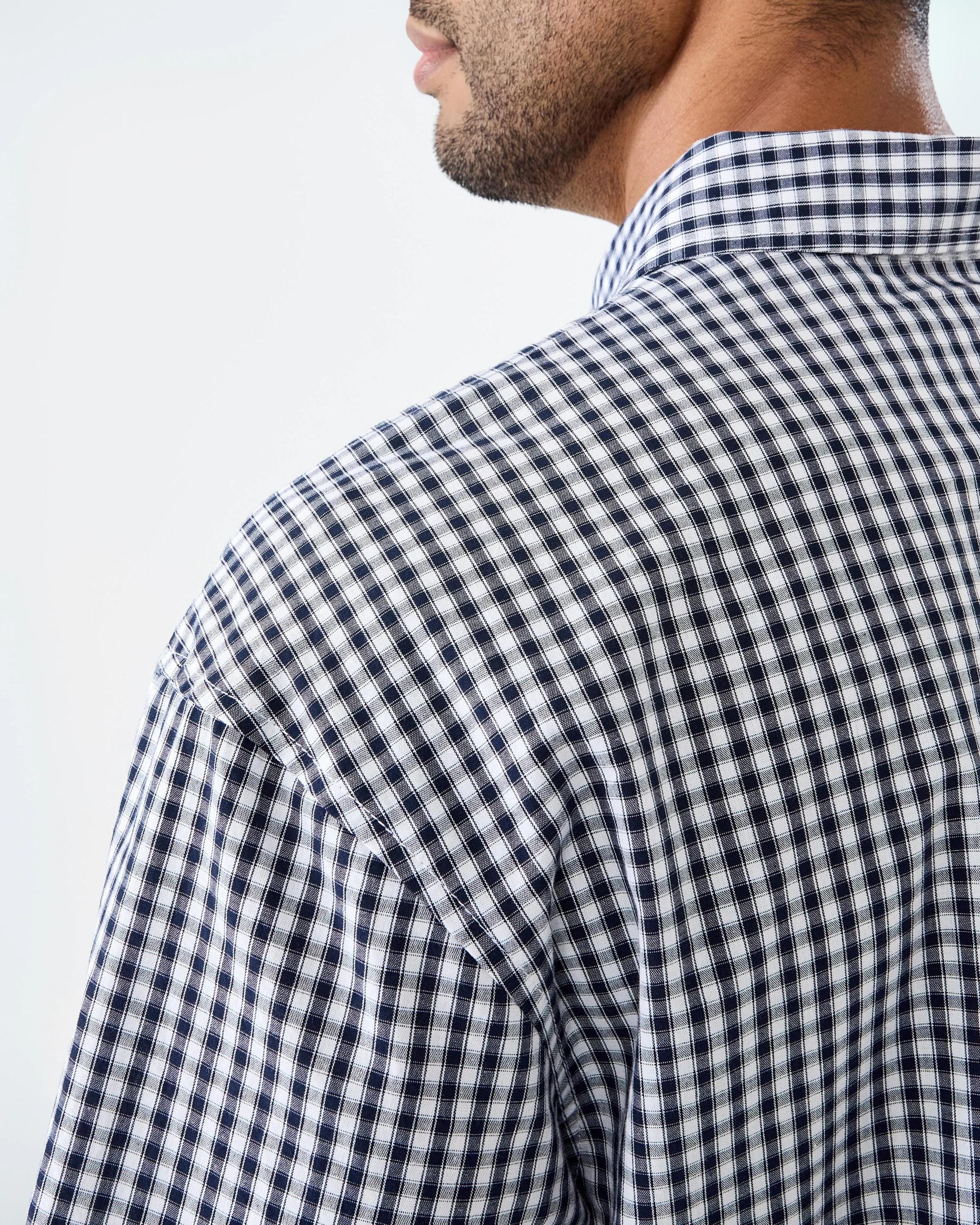 8 Short Sleeve Boxy Check Shirt Blk Ginghm, 8 of 8