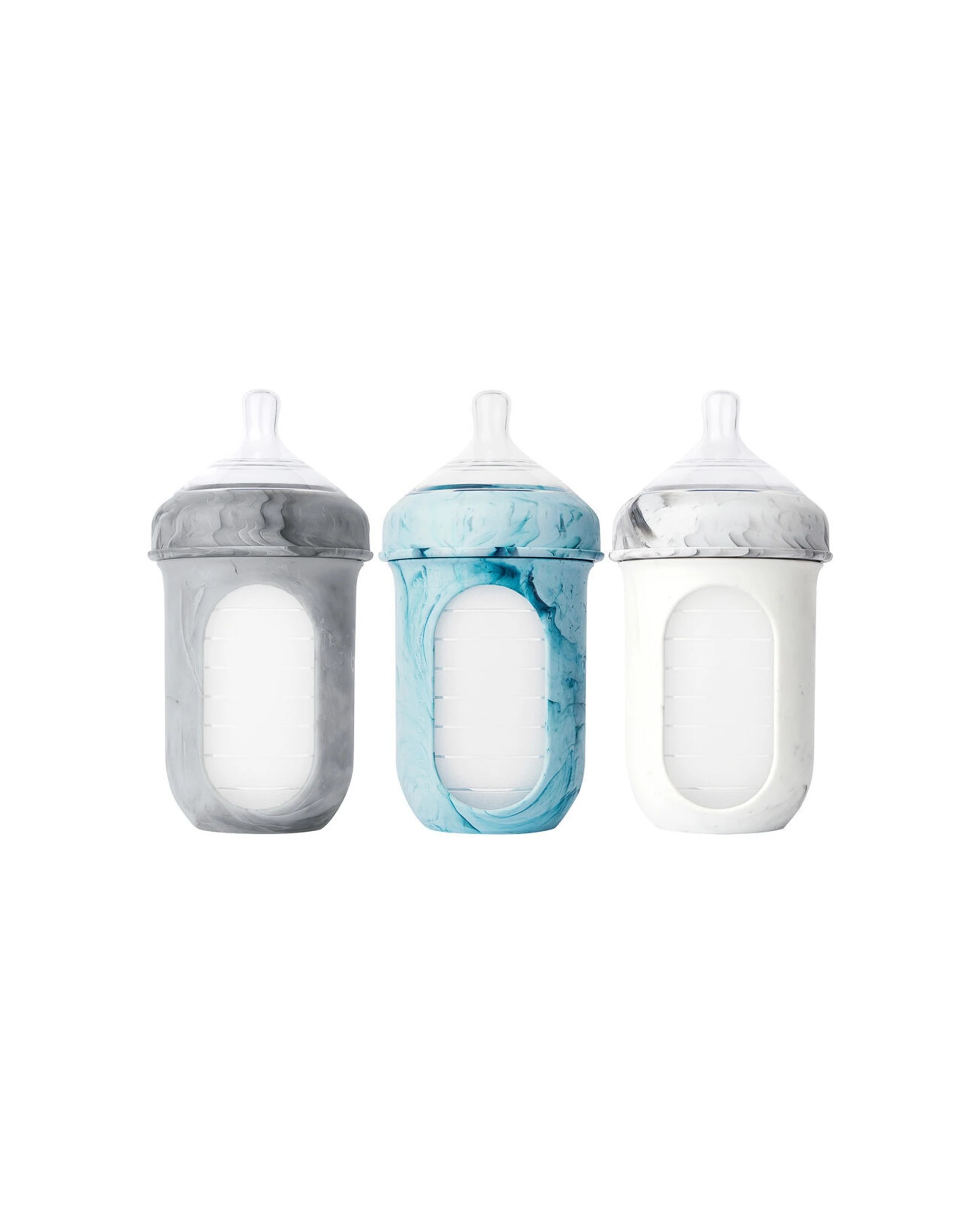 2 Boon 2x 3pc  Nursh Collapsible Silicone Baby Bottle Tie Dye 237ml - Multi, 2 of 7