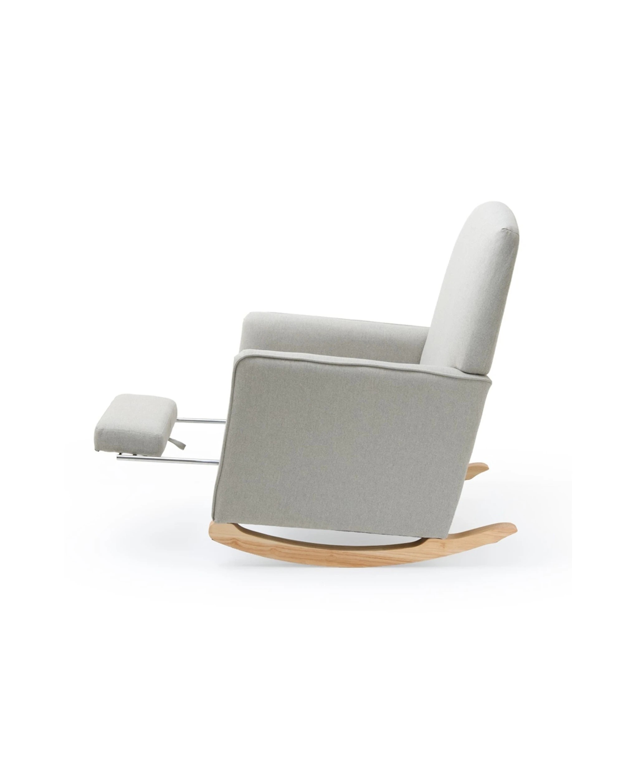 4 ValcoBaby Haven Nursery Rocking Chair Integrated Ottoman Memory Foam Cush - Grey, 4 of 6