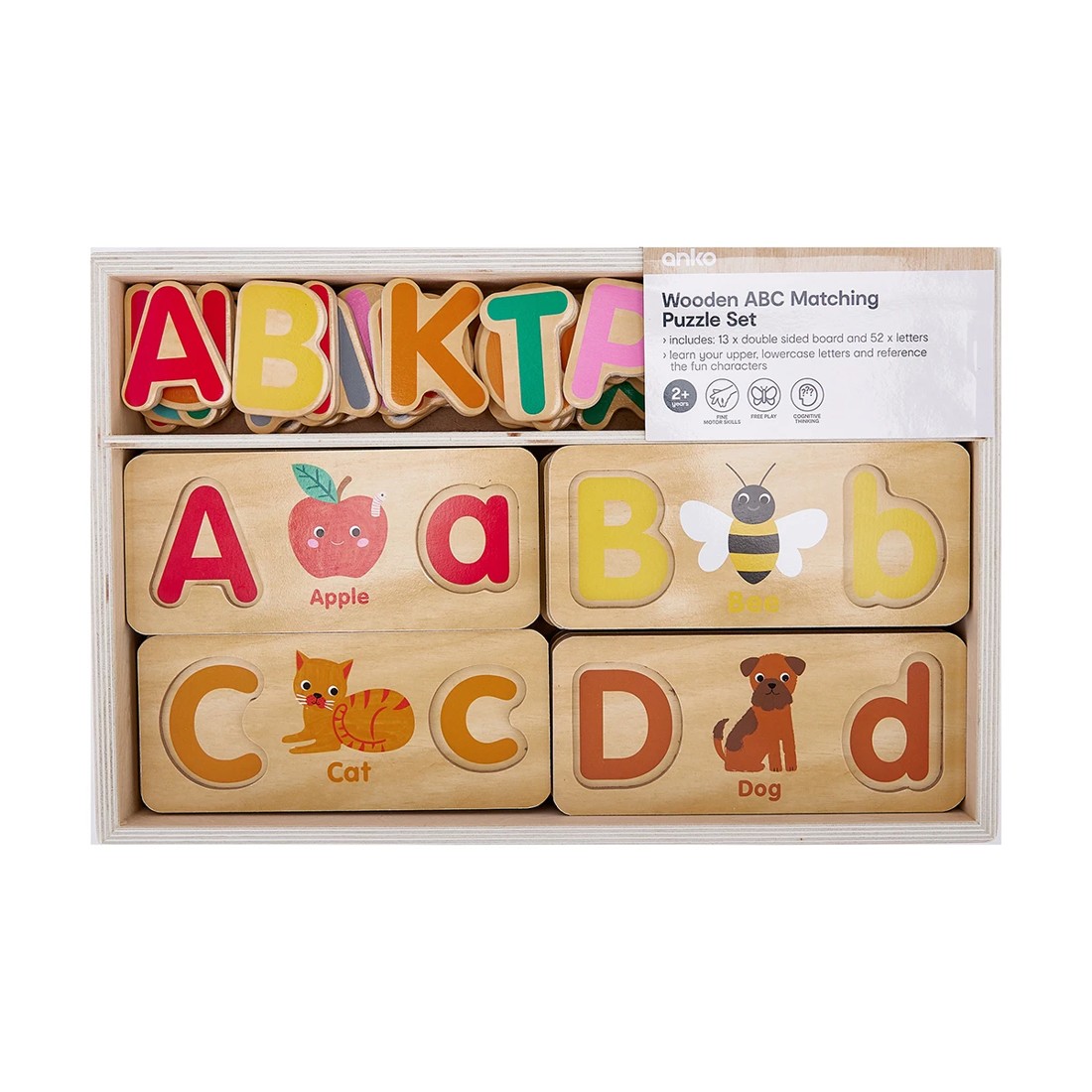 7 Wooden ABC Matching Puzzle Set, 7 of 8