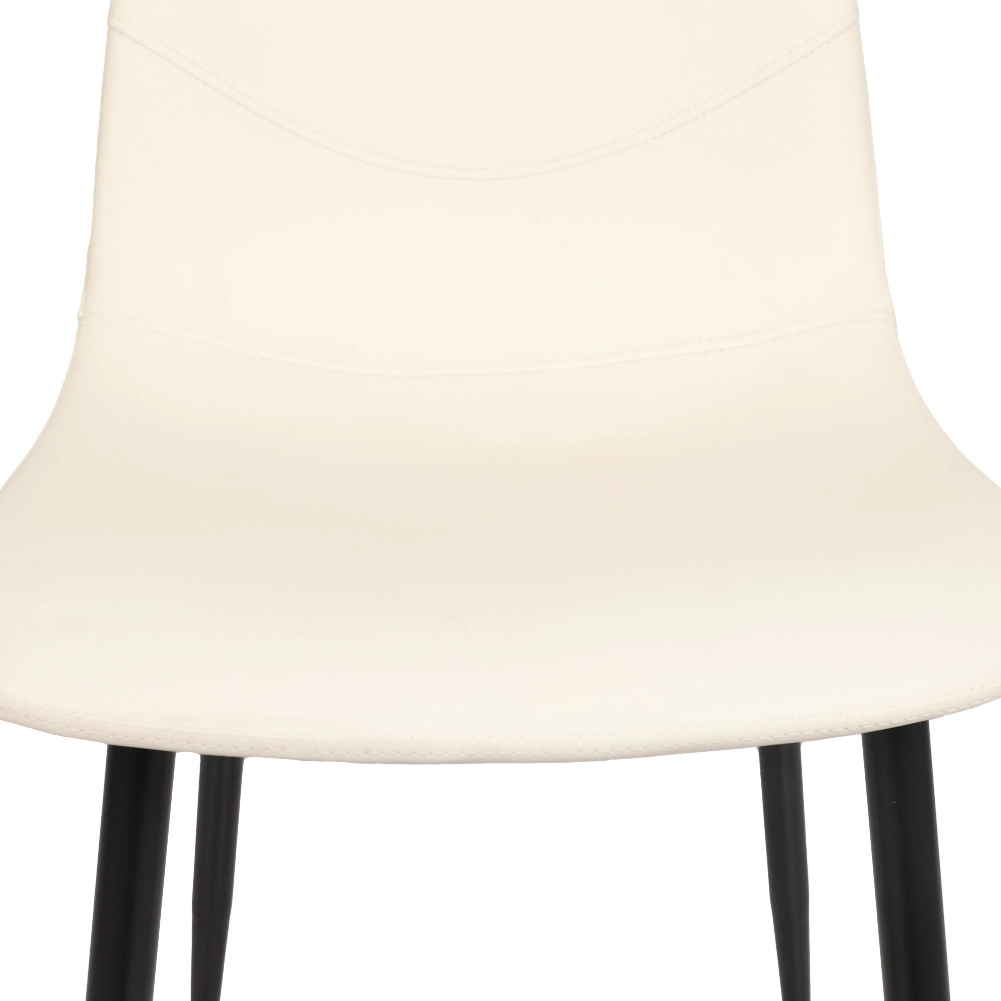 5 Levede 4x Dining Chairs Kitchen Eames Accent Chair Lounge Room Padded PU Leather - Beige, 5 of 8