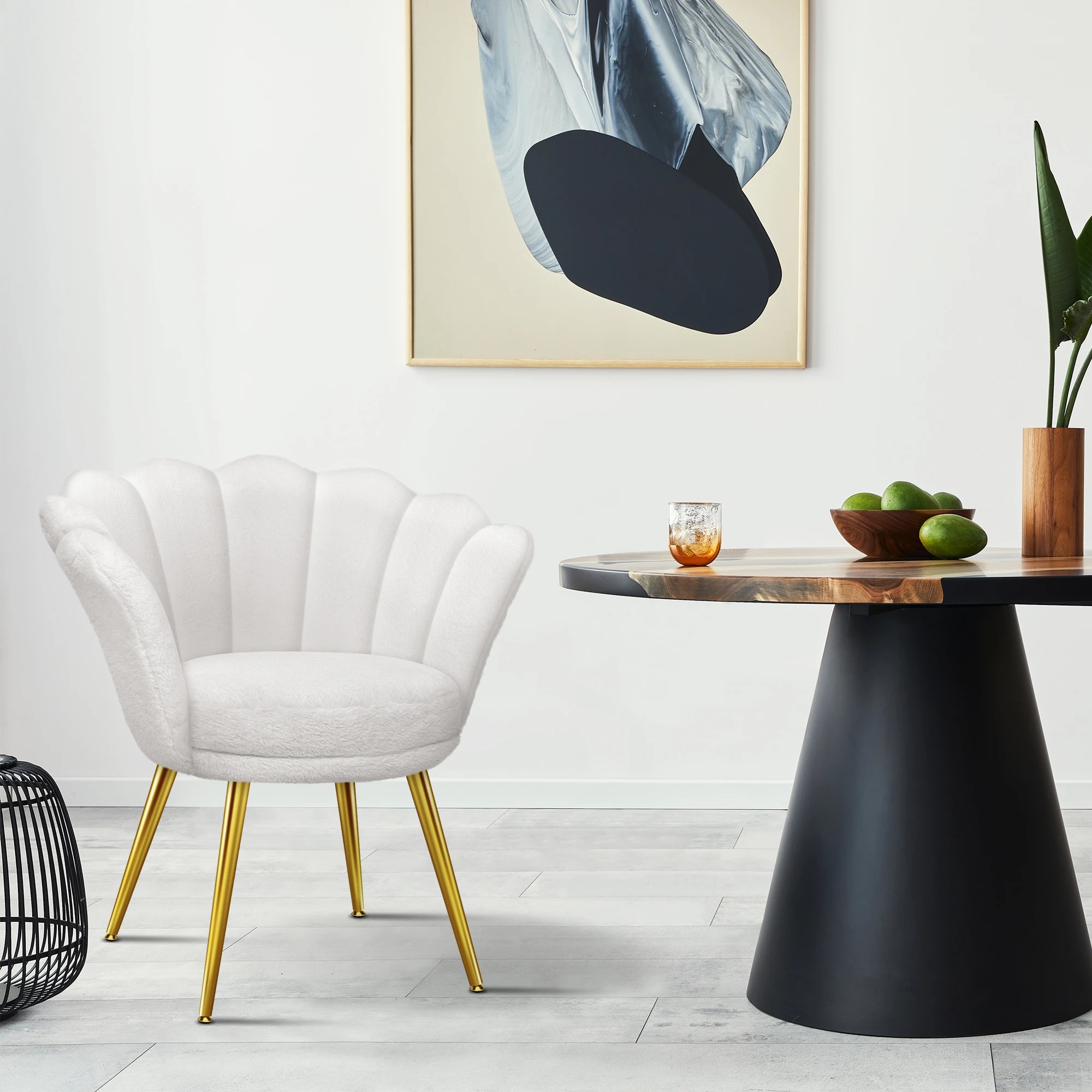 3 Alfordson Armchair Lounge Chair Plush Accent Chair Upholstered Sofa Couch - White, 3 of 9