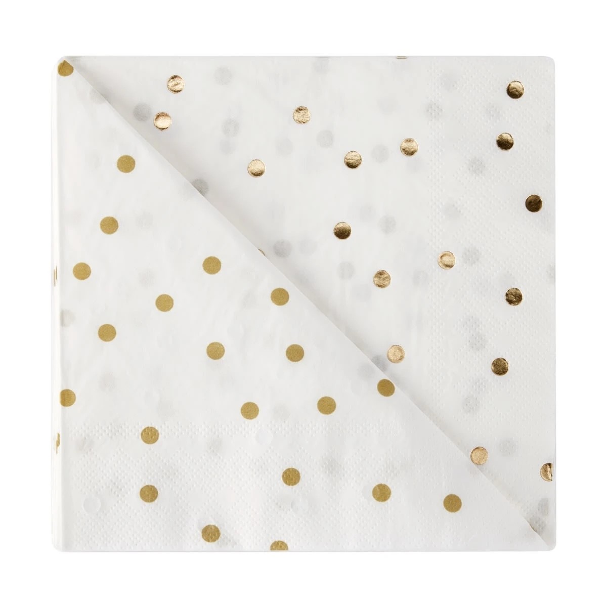 3 20 Pack Gold Print Polka Dot Napkins, 3 of 5