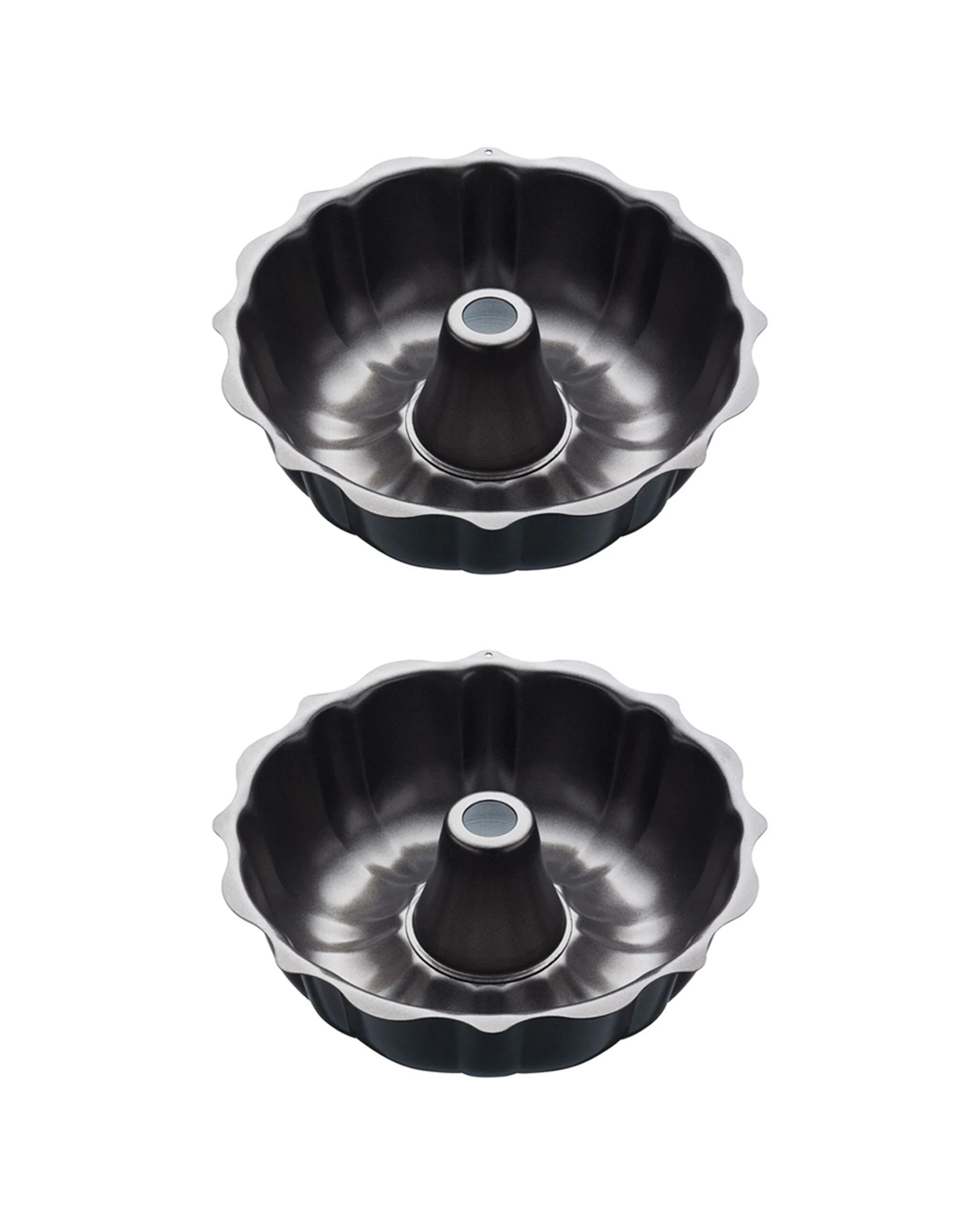 1 Mastercraft Ring Cake Pan 27cm Heavy Base Fluted Non-Stick 2PK - Black, 1 of 1