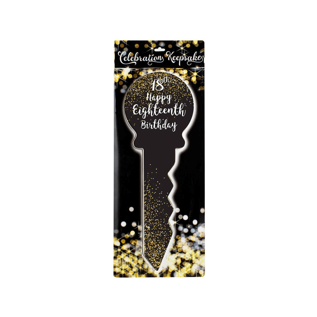 2 18th Birthday Key 30cm Novelty Celebration Signing Gift Set - Black, 2 of 3
