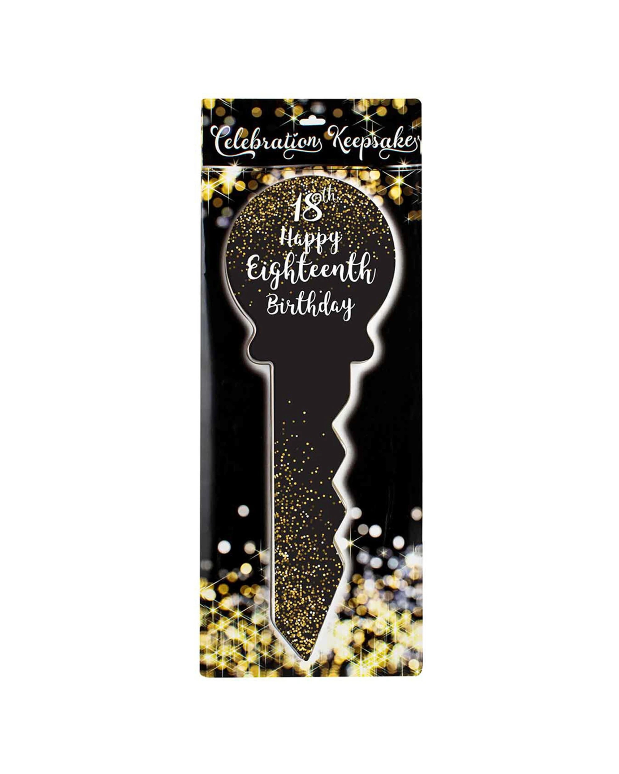 2 18th Birthday Key 30cm Novelty Celebration Signing Gift Set - Black, 2 of 3