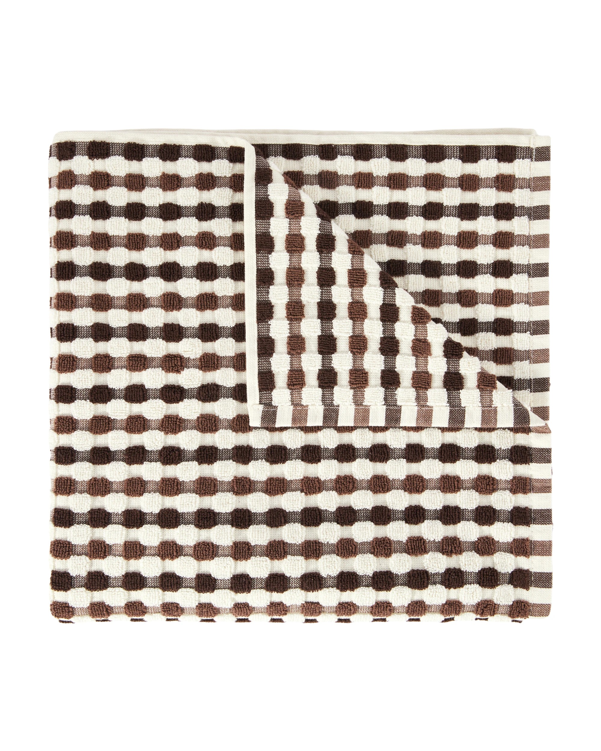 1 Popcorn Cotton Bath Towel - Chocolate, 1 of 5