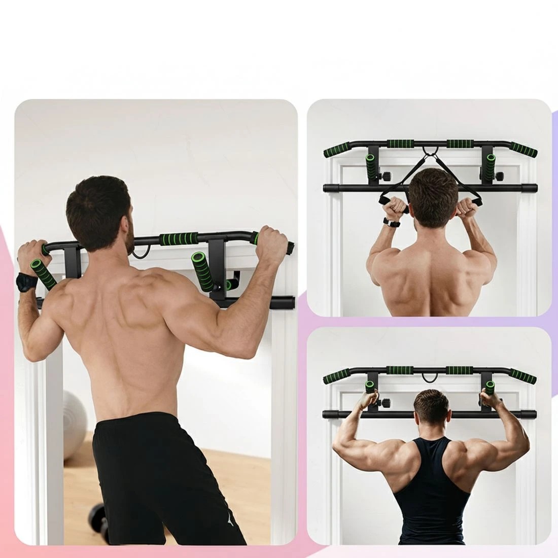 4 Everfit Multi-Grip Pull Up Bar - Black, 4 of 6