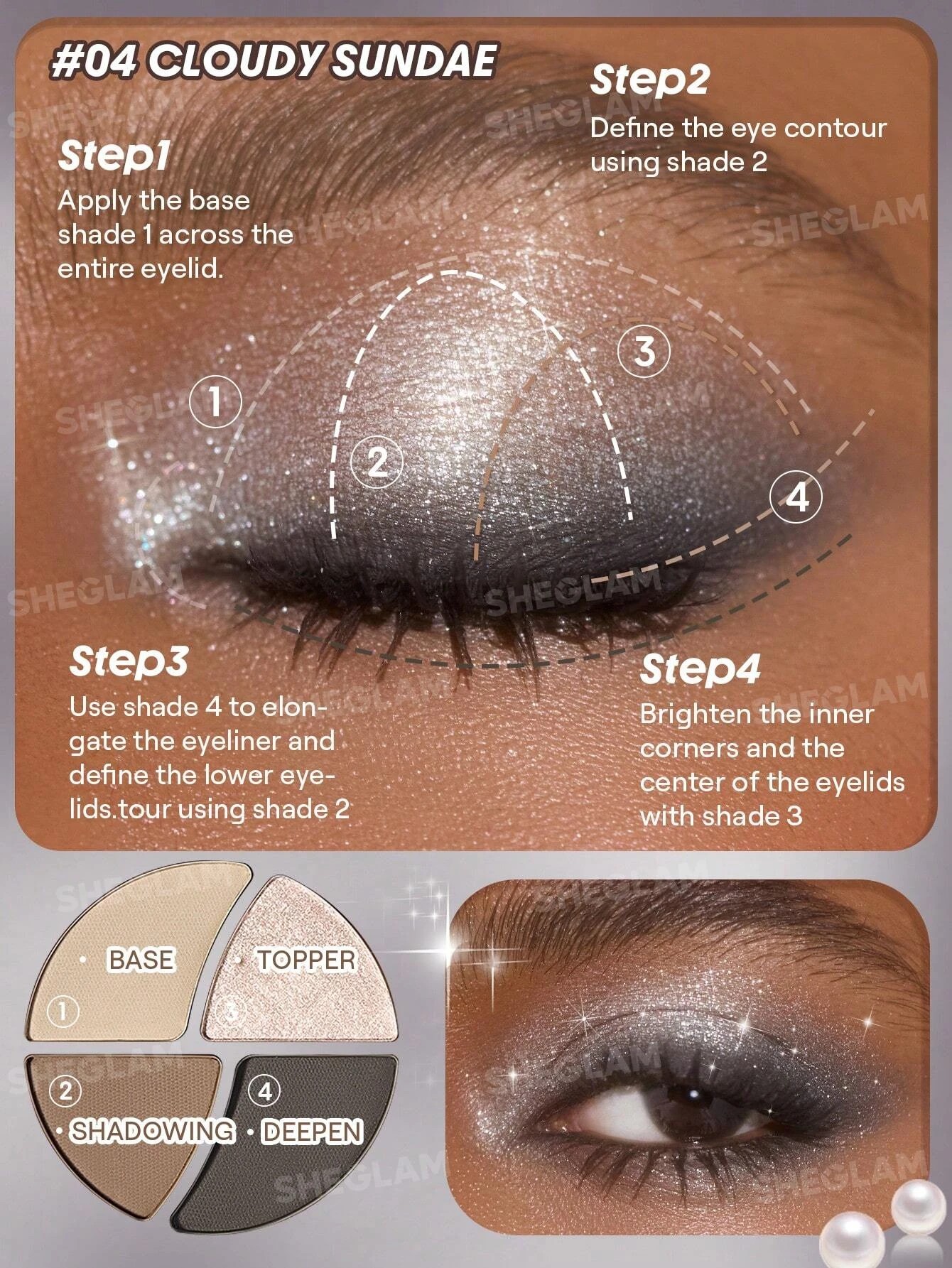 4 SHEGLAM Daydreamer Mini Palette - Cloudy Sundae, 4 of 6