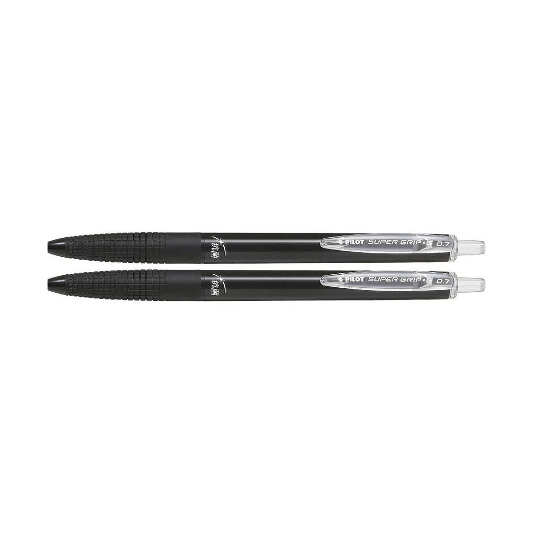 2 PILOT Super Grip G Antibacterial Ballpoint Pen Black 2 Pack, 2 of 2