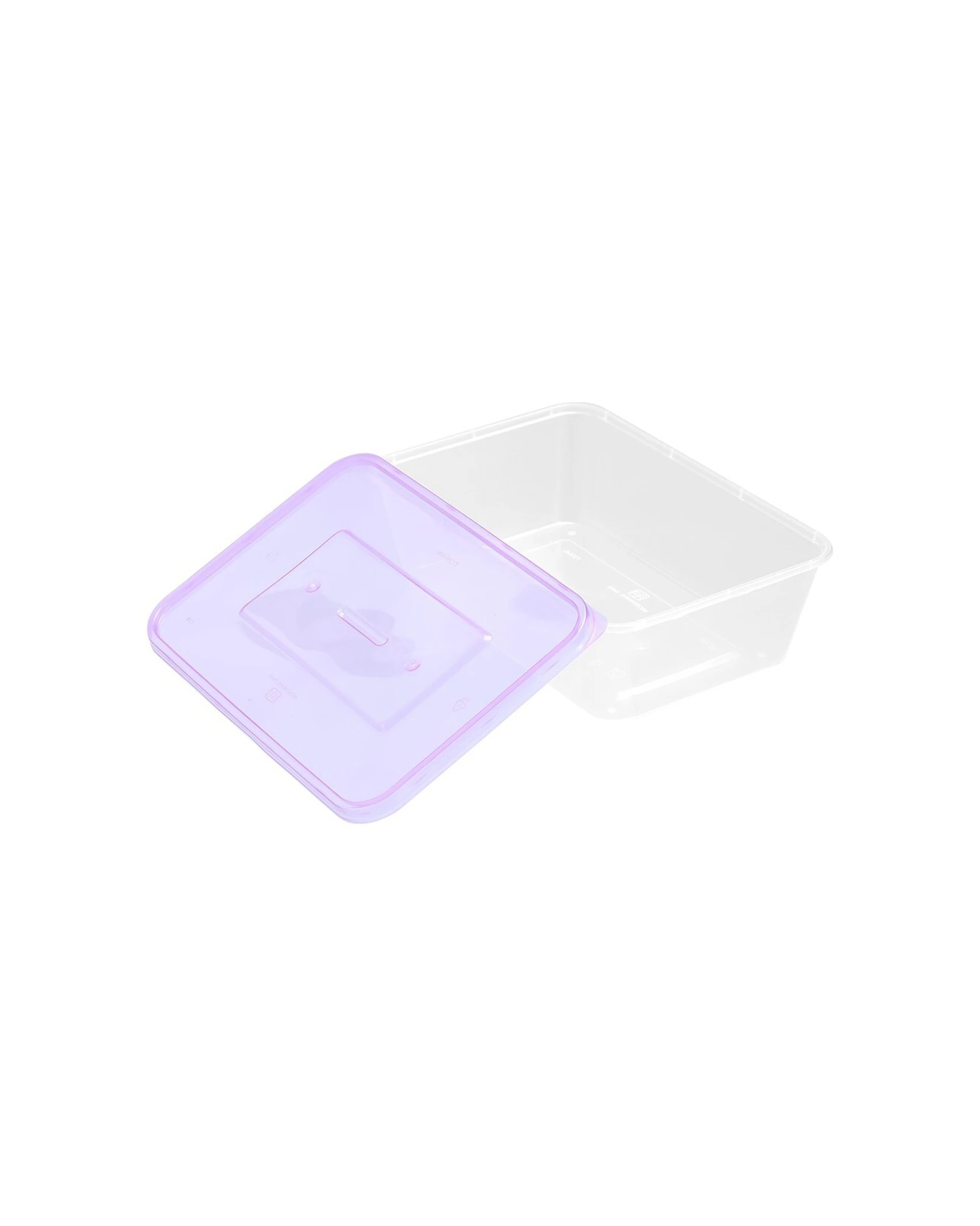 8 20pk Lemon & Lime Rectangle 750ml Reusable Food/meal Container W/ Coloured Lids
 - Multi, 8 of 8