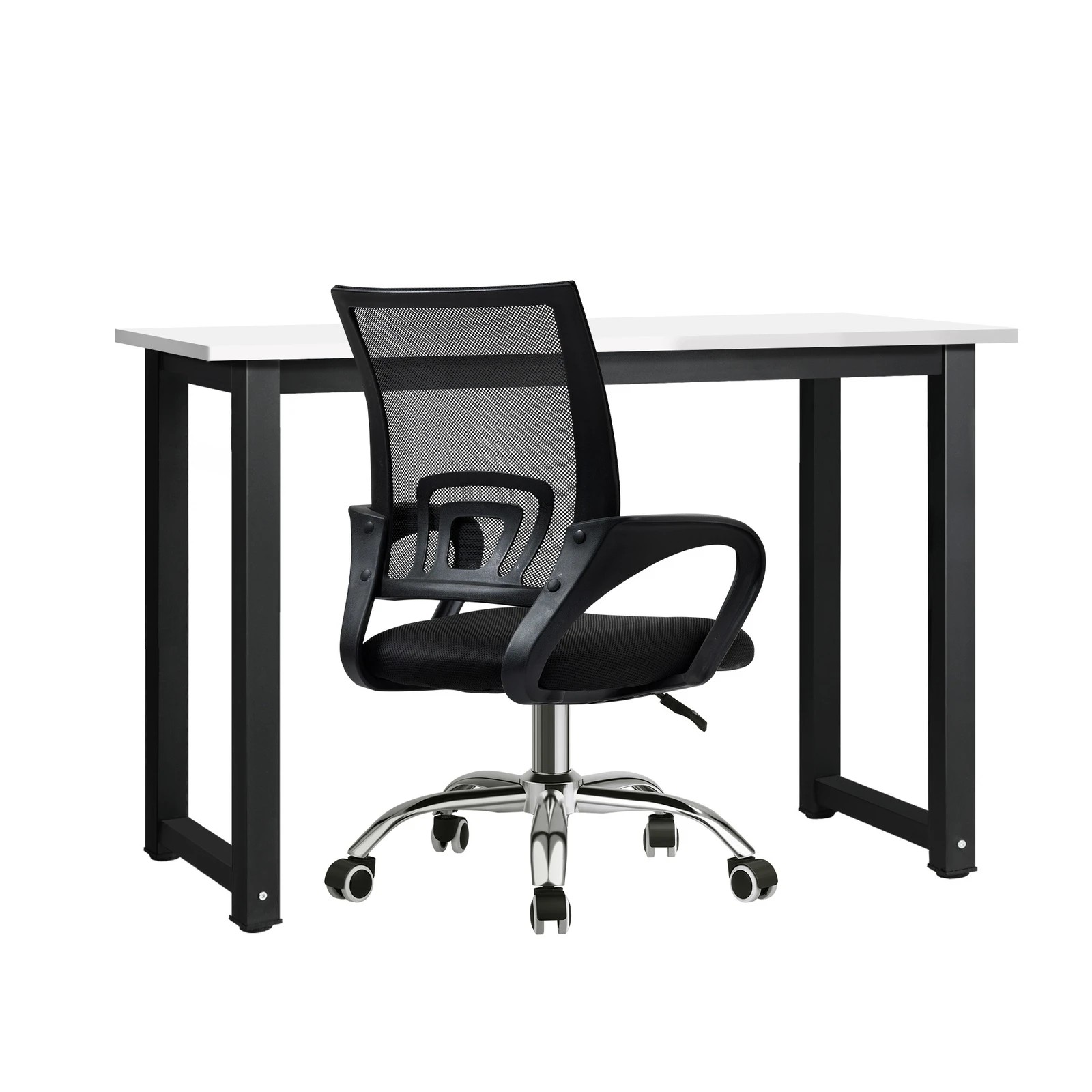 6 Oikiture Home Office Desk And Chair Set Computer Desk Mesh Office Chair
 - Multi, 6 of 10