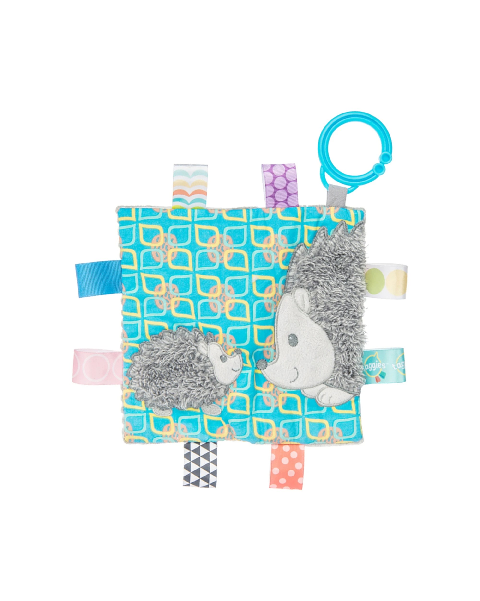 1 Mary Meyer Taggies Heather Hedgehog Crinkle Me Activity Toy 16.5cm Aqua - Blue, 1 of 5