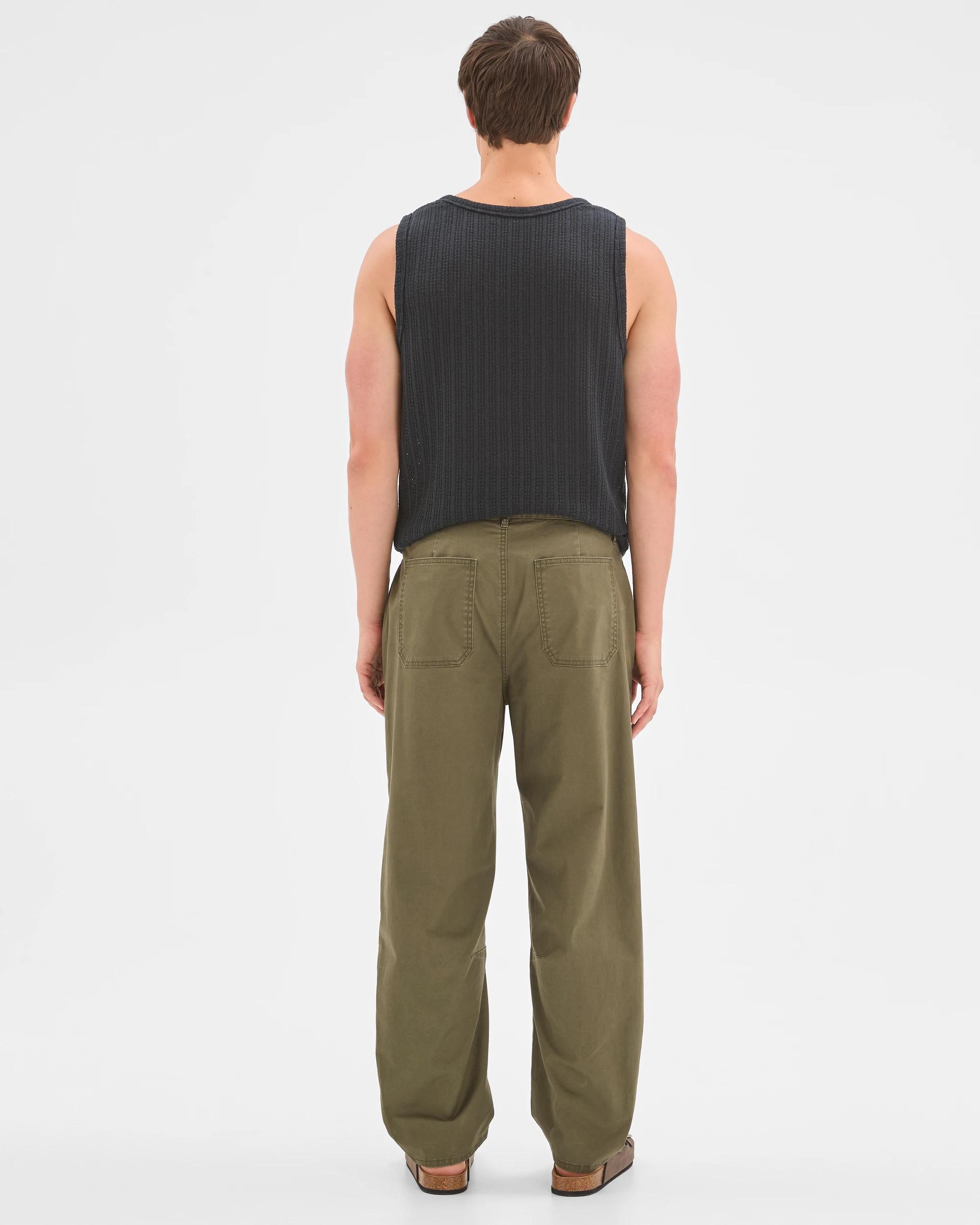 6 Commons Australian Cotton Barrel Leg Pants KHAKI GREEN, 6 of 6
