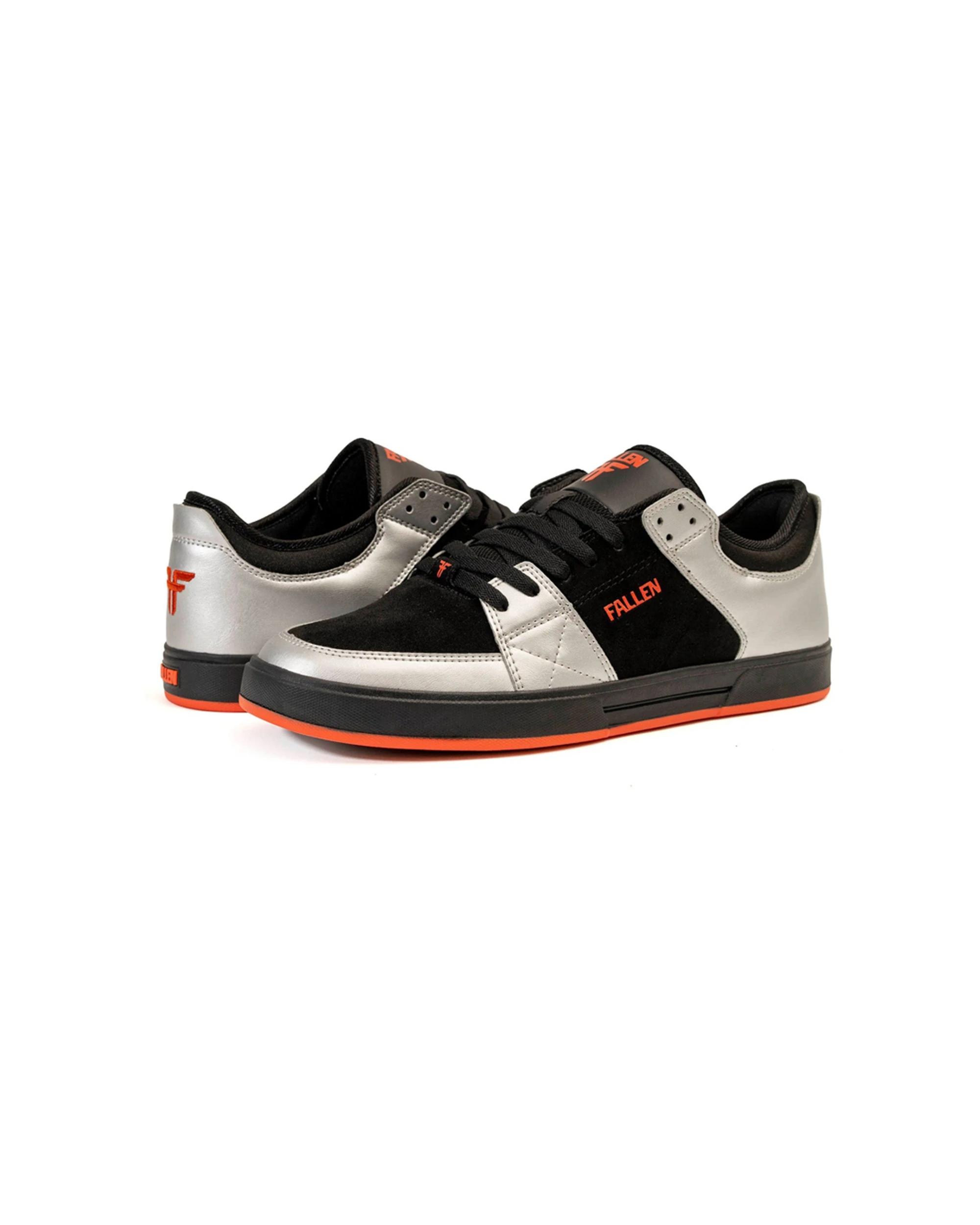 1 Fallen Footwear Men Trooper Fluro Chris Cole Skate Sneakers Shoes BK/SL, 1 of 4