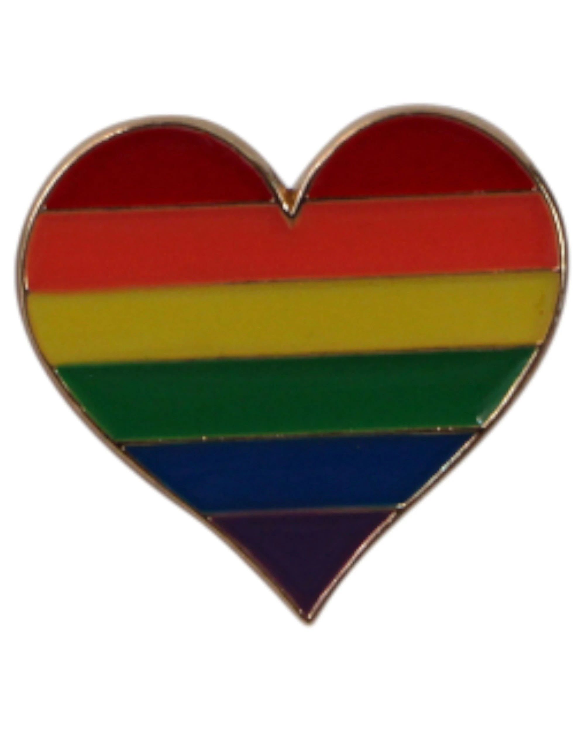 1 Zasel Rainbow Pride Love Gold Loveheart Lgbt Brooch Blazer Shirt Pin - Multi - Multi, 1 of 4