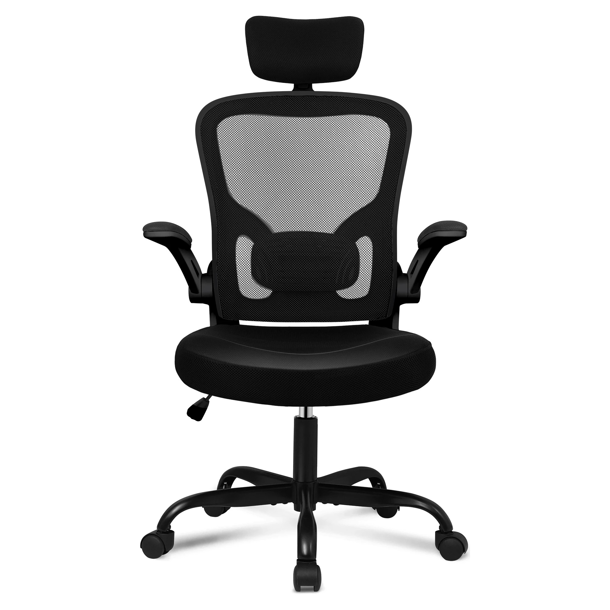 4 Alfordson Mesh Office Chair Executive Fabric Computer Seat Gaming Racing Tilt - Black, 4 of 10