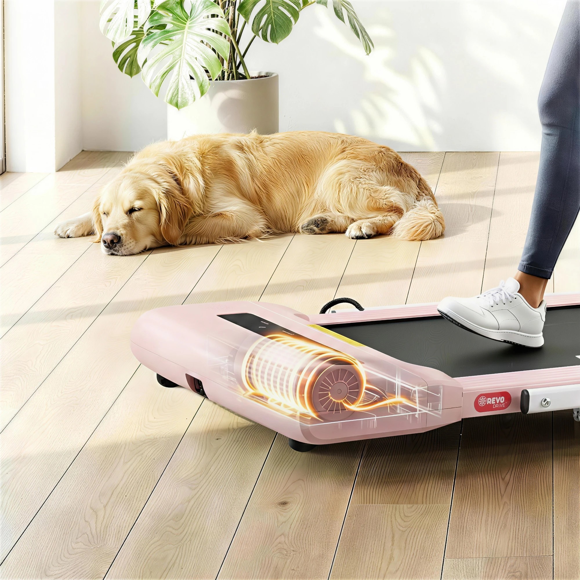 9 Everfit Treadmill Electric Walking Pad Under Desk Home Gym Fitness 400mm - Pink, 9 of 10