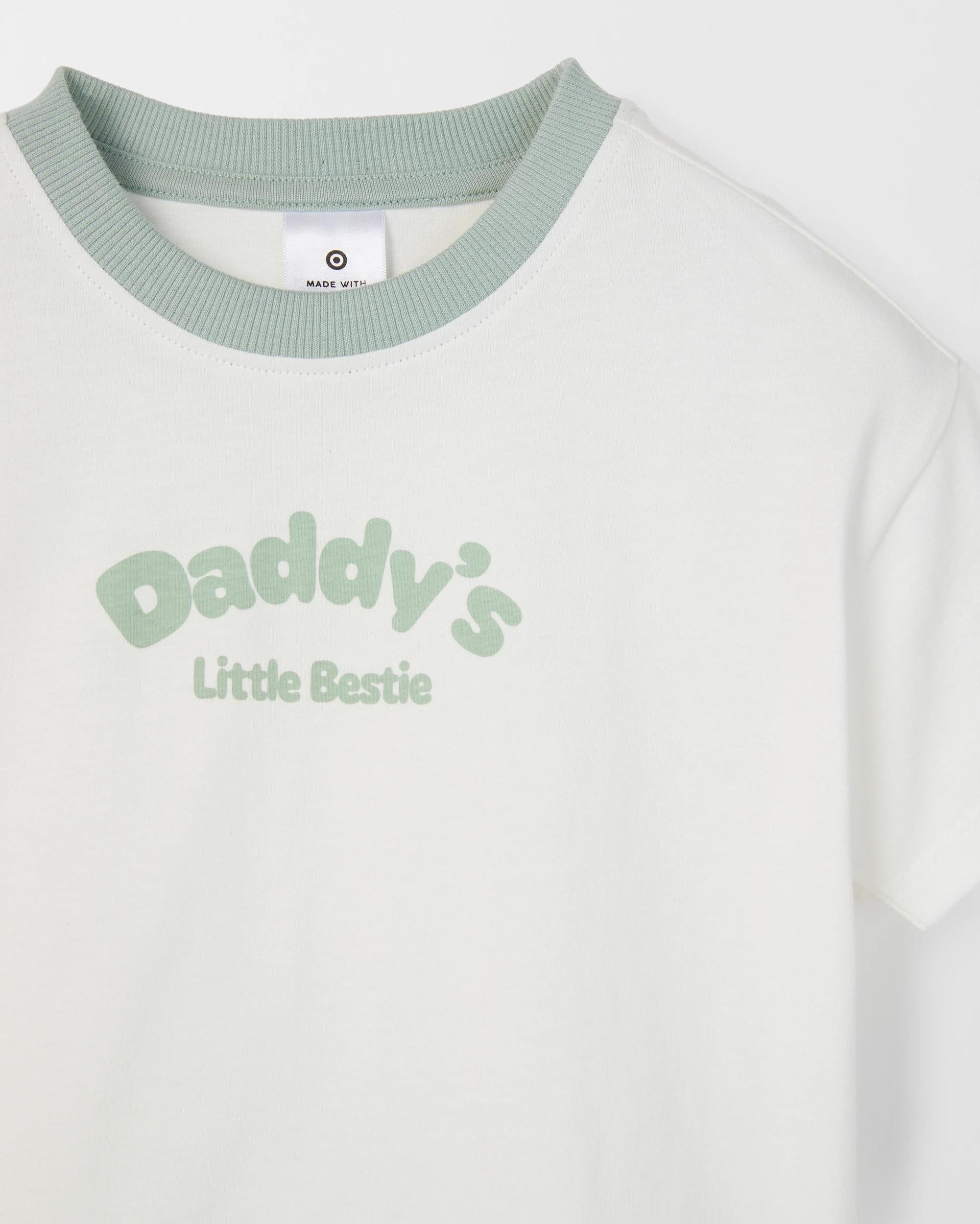 2 Target Baby Baby Organic Cotton Oversized T-Shirt DADDYS BESTIE, 2 of 2