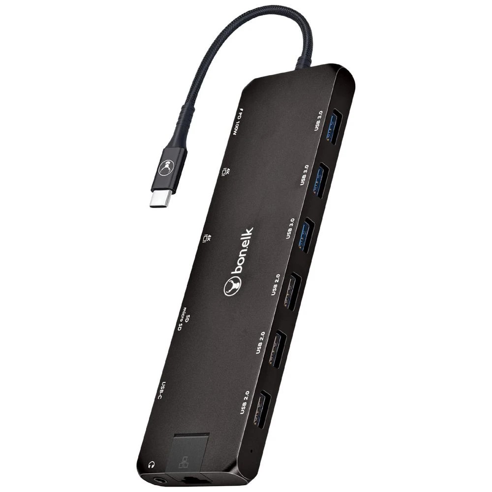1 Bonelk Long-Life USB-C 14-in-1 Multiport Hub Black, 1 of 7