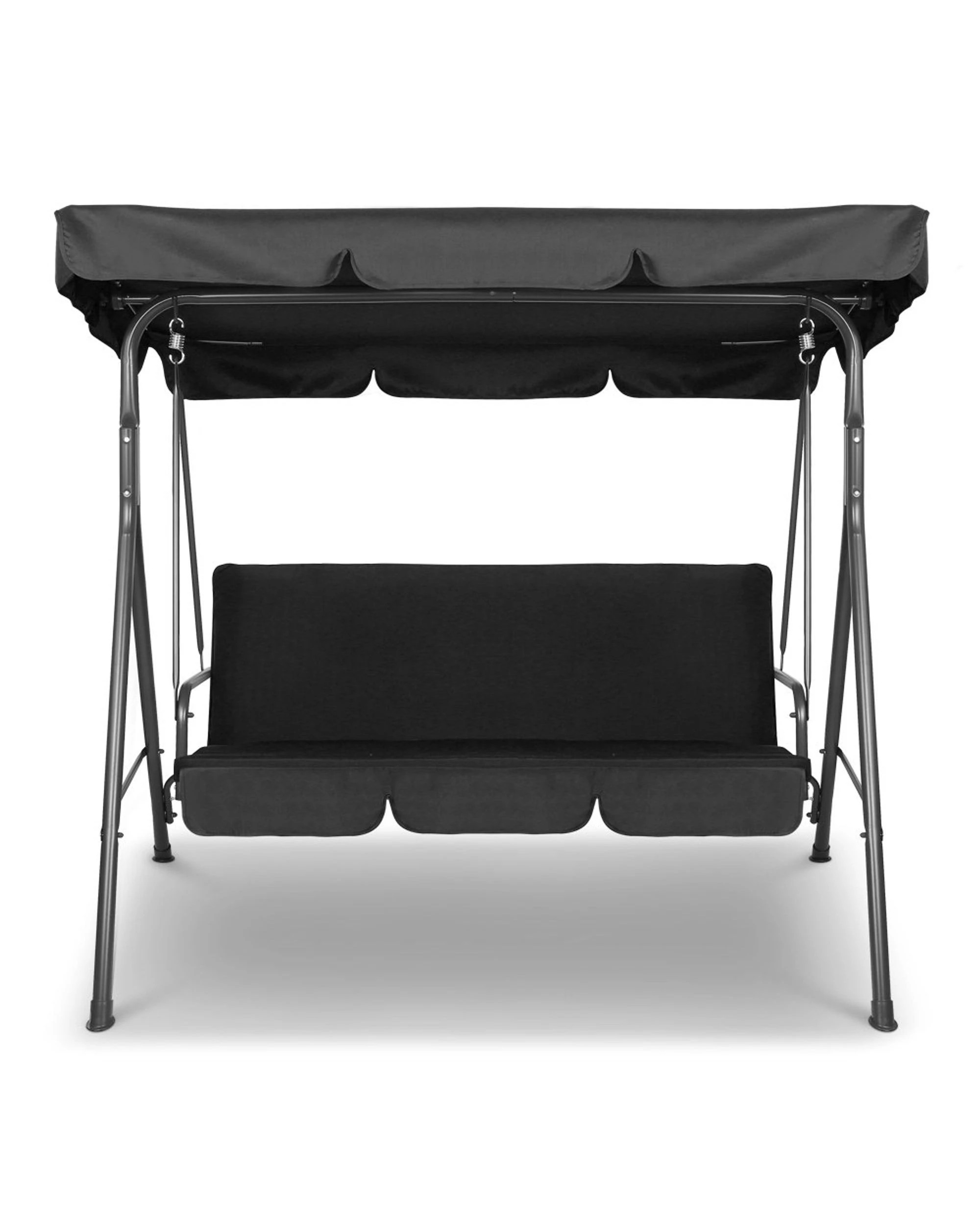 3 Gardeon Outdoor Swing Chair Garden Bench Furniture Canopy 3 Seater
 - Black, 3 of 3