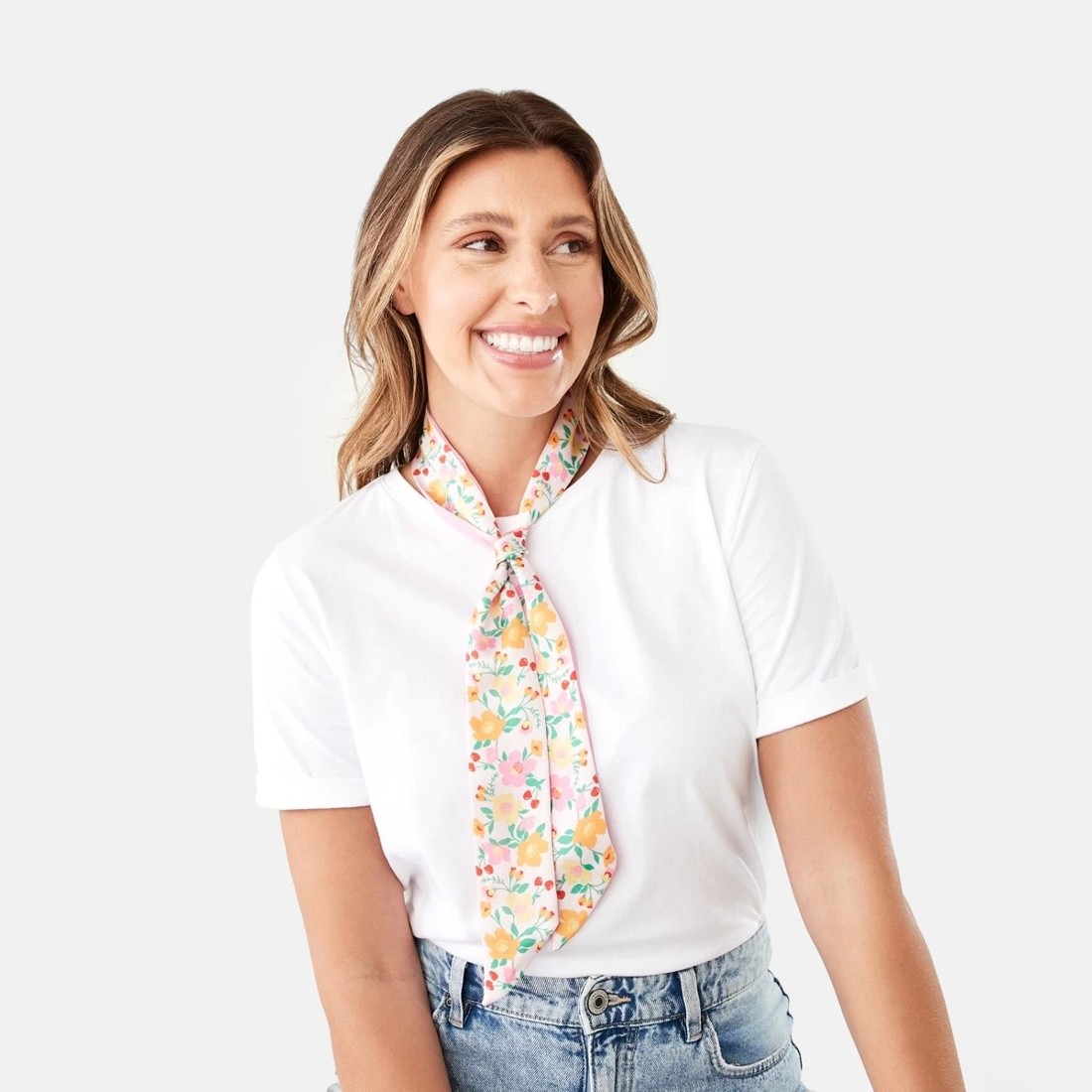 4 Twill Hair Scarf - Pink, 4 of 5