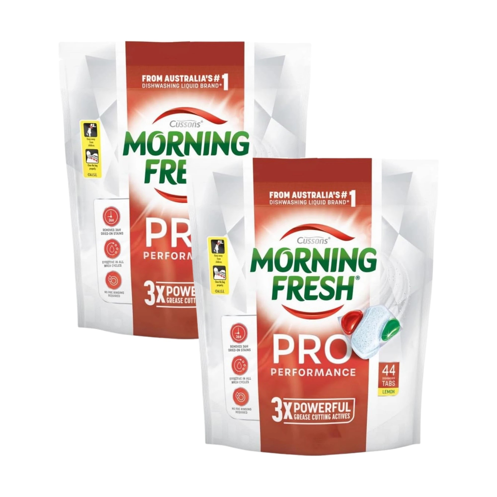 1 Morning Fresh Pro Performance Dishwasher Tablets Lemon 44pk x2, 1 of 5