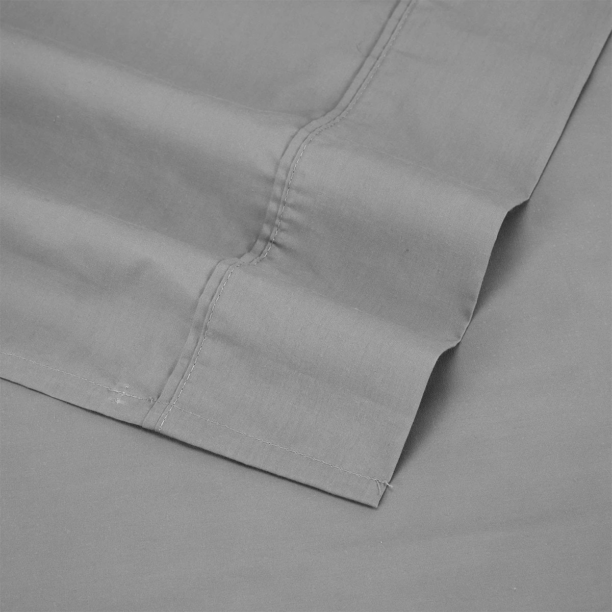4 250 Thread Count Cotton Rich Sheet Set - Queen Bed, Grey, 4 of 7