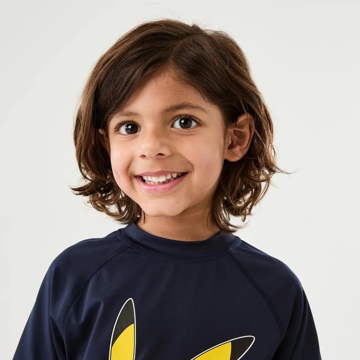 3 Pokemon License Short Sleeve Rash Vest NAVY PIKACHU, 3 of 5