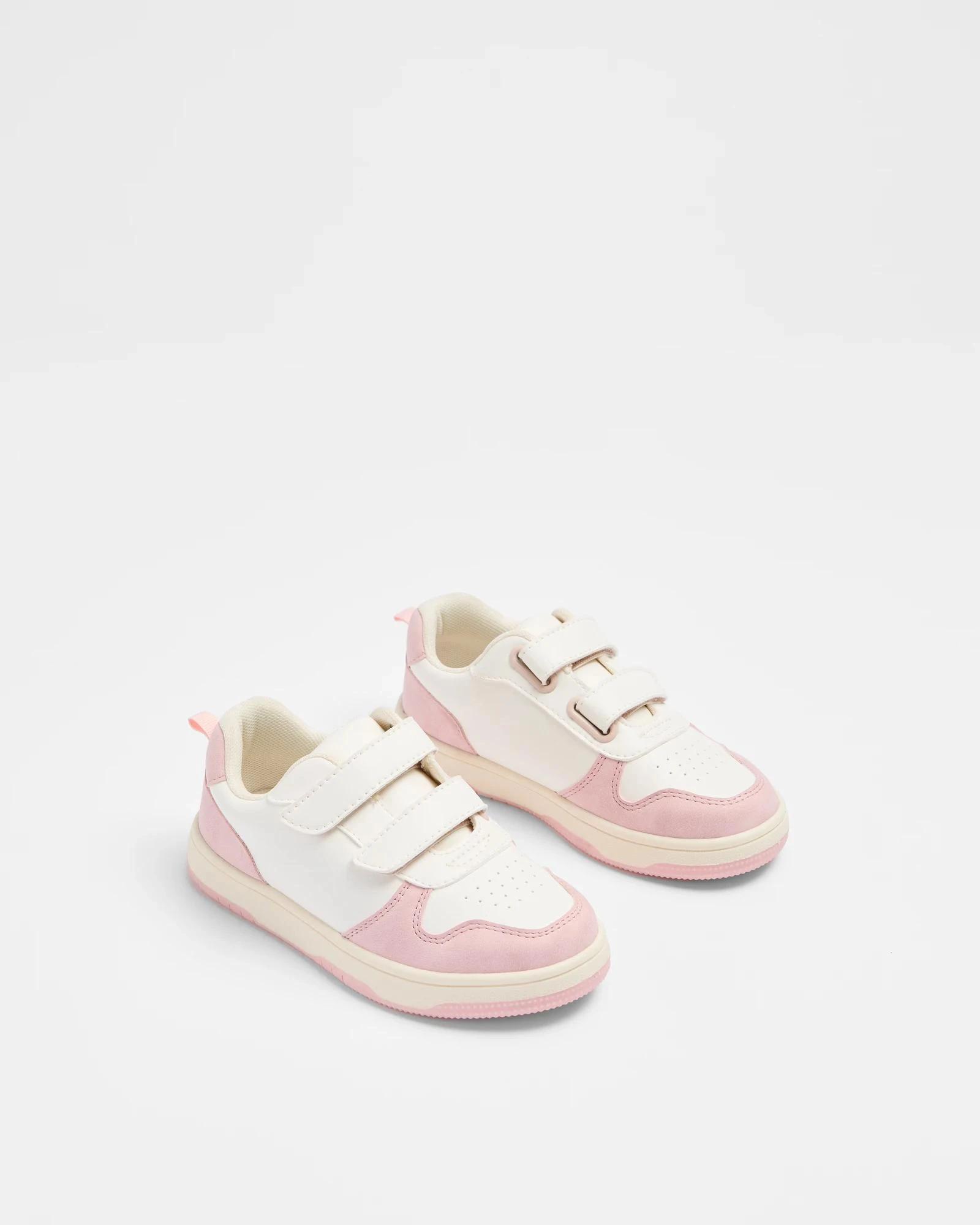 2 Target Kids Girls Junior Low Top Double Strap Sneaker - Sully PINK, 2 of 2