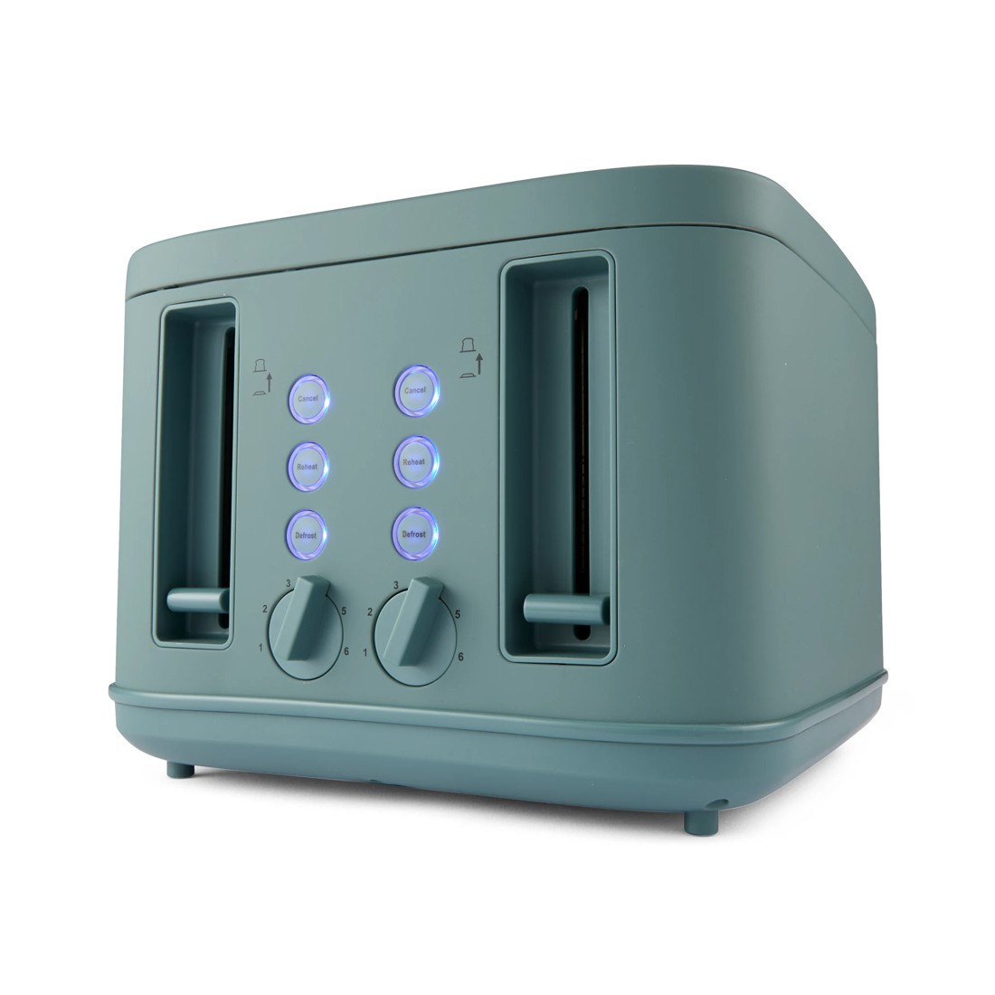 2 4 Slice Soft Touch Toaster - Dark Green, 2 of 9