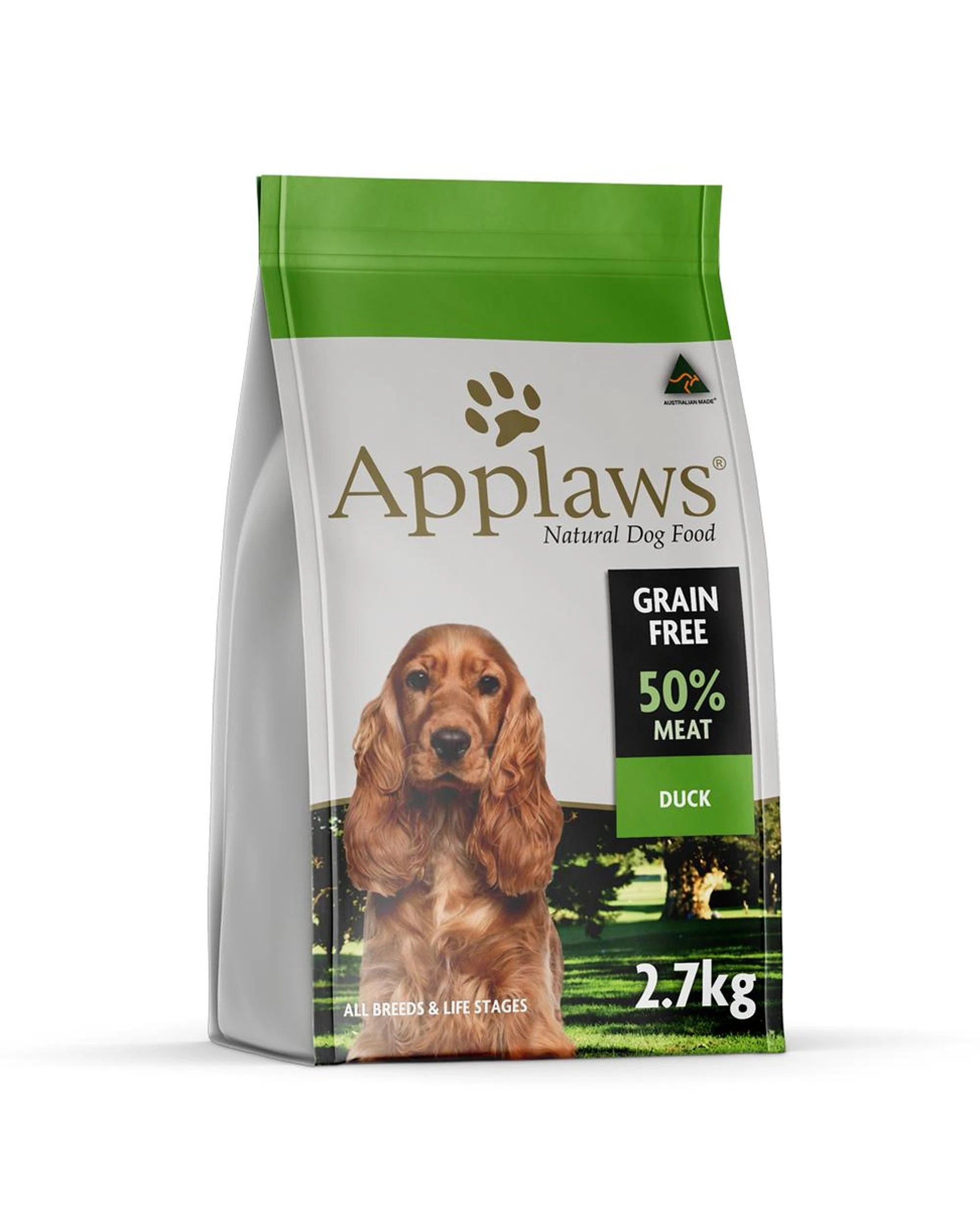 1 Applaws Its All Good All Breeds Grain Free Dry Dog Food Duck 2.7kg, 1 of 8