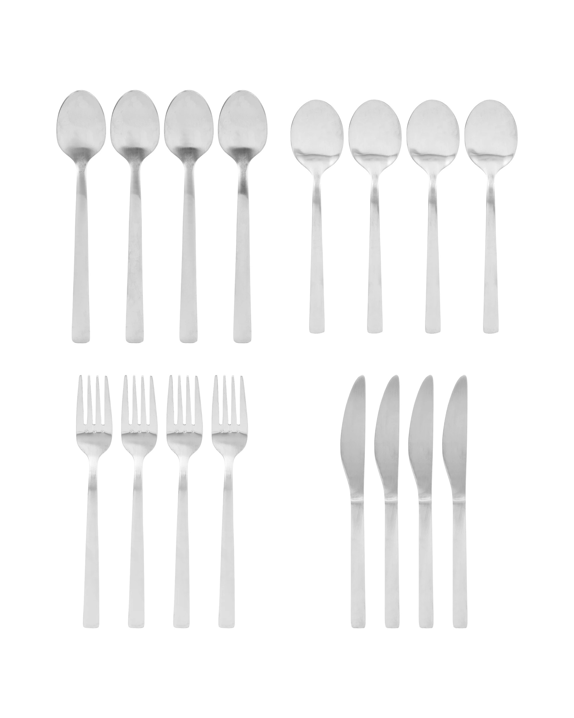 4 Brushed 16 Piece Cutlery Set, 4 of 6