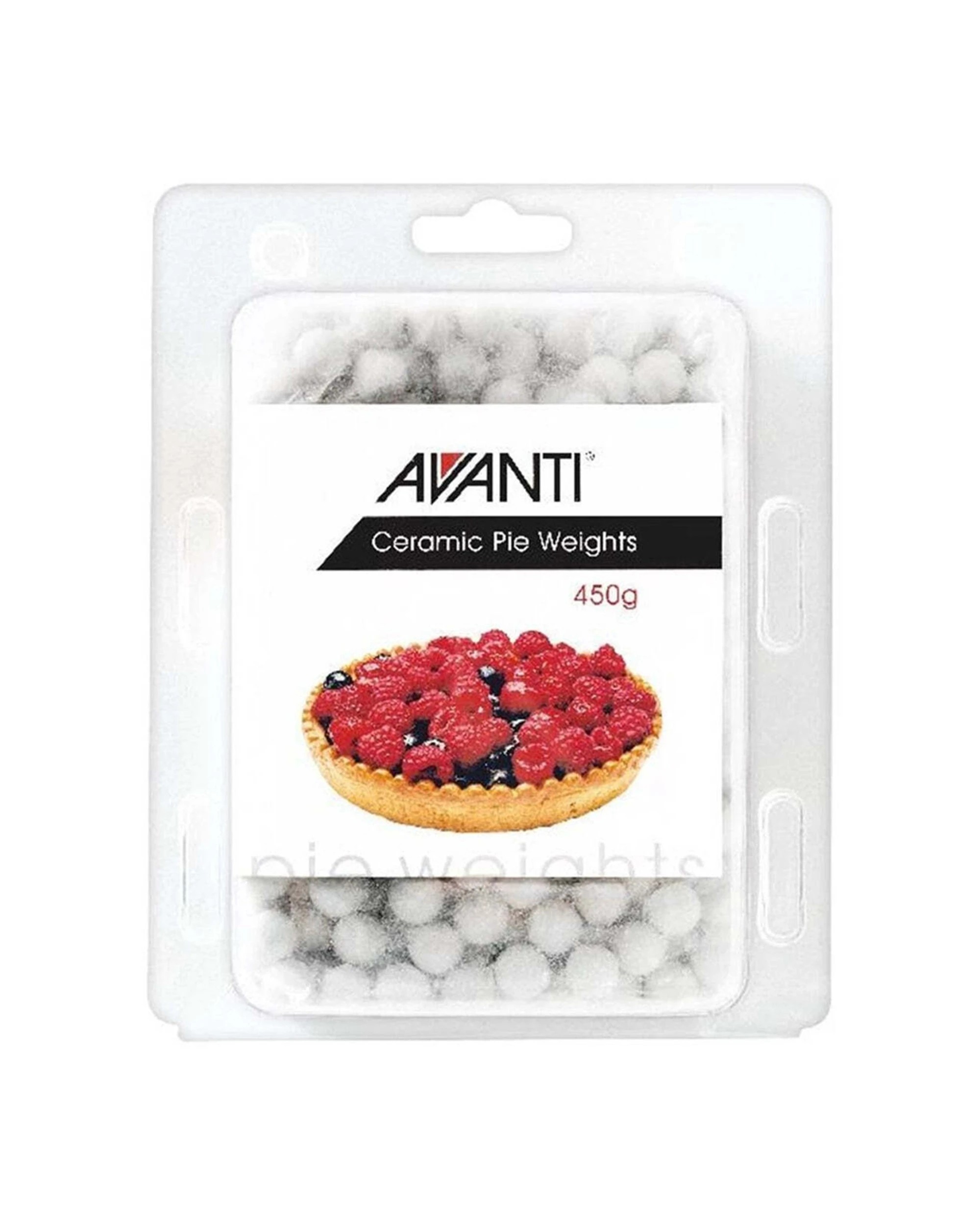2 Avanti Reusable Ceramic Pie Weights 450g Blister Box Pastry Baking Beads - White, 2 of 3