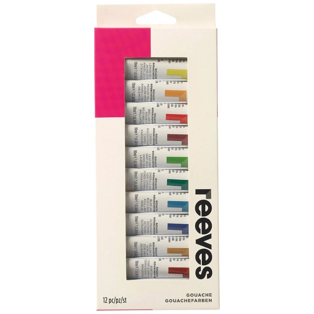 1 Reeves Gouache Paint Set 12mL 12 Pack, 1 of 1