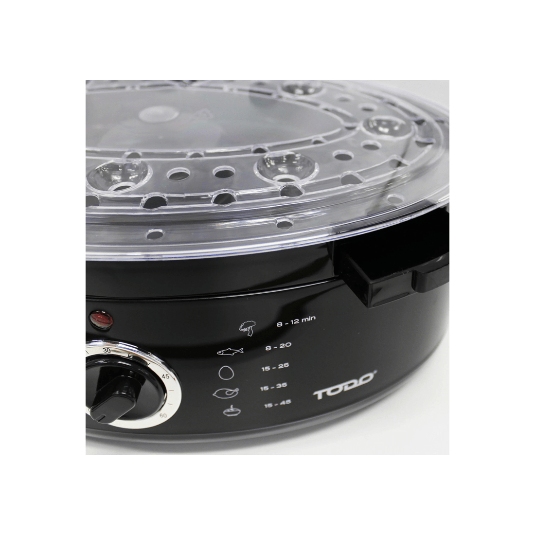 3 TODO 9L Steam Cooker Steamer 3 Tray 800W Power Dial Timer Healthy Stackable, 3 of 6