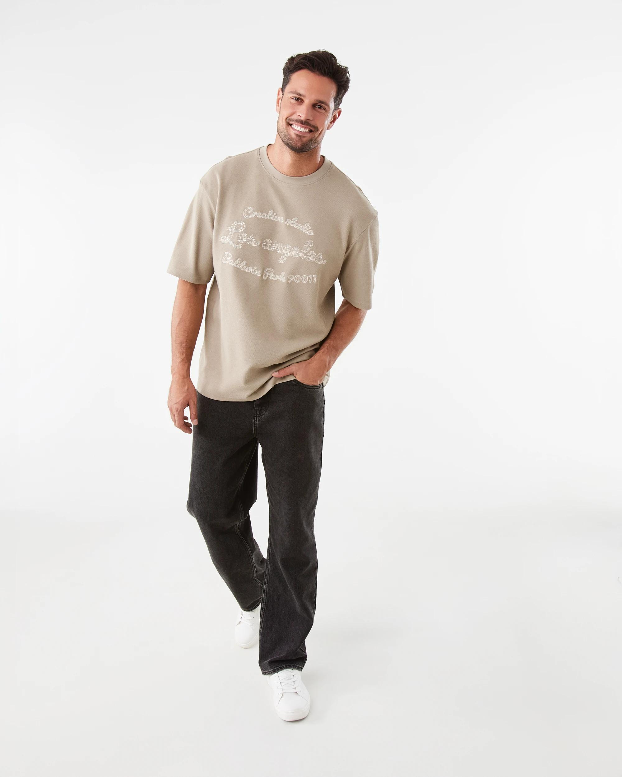 2 Textured Print T-shirt Bge Los, 2 of 7