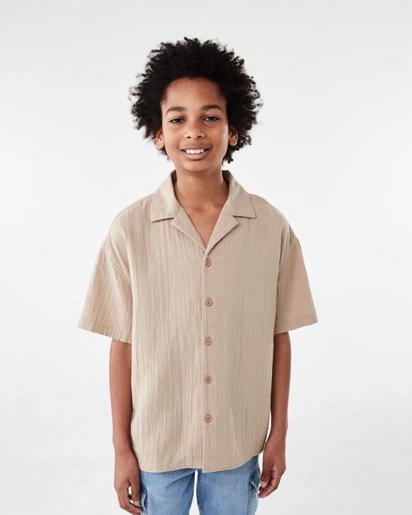 Short Sleeve Double Cloth Shirt